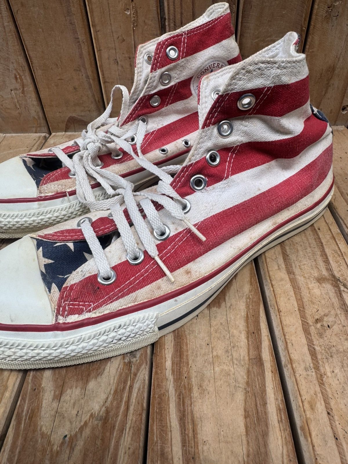 Converse Rare converse all star American flag Converse made in USA 10 Size US 10 / EU 43 - 24 Thumbnail