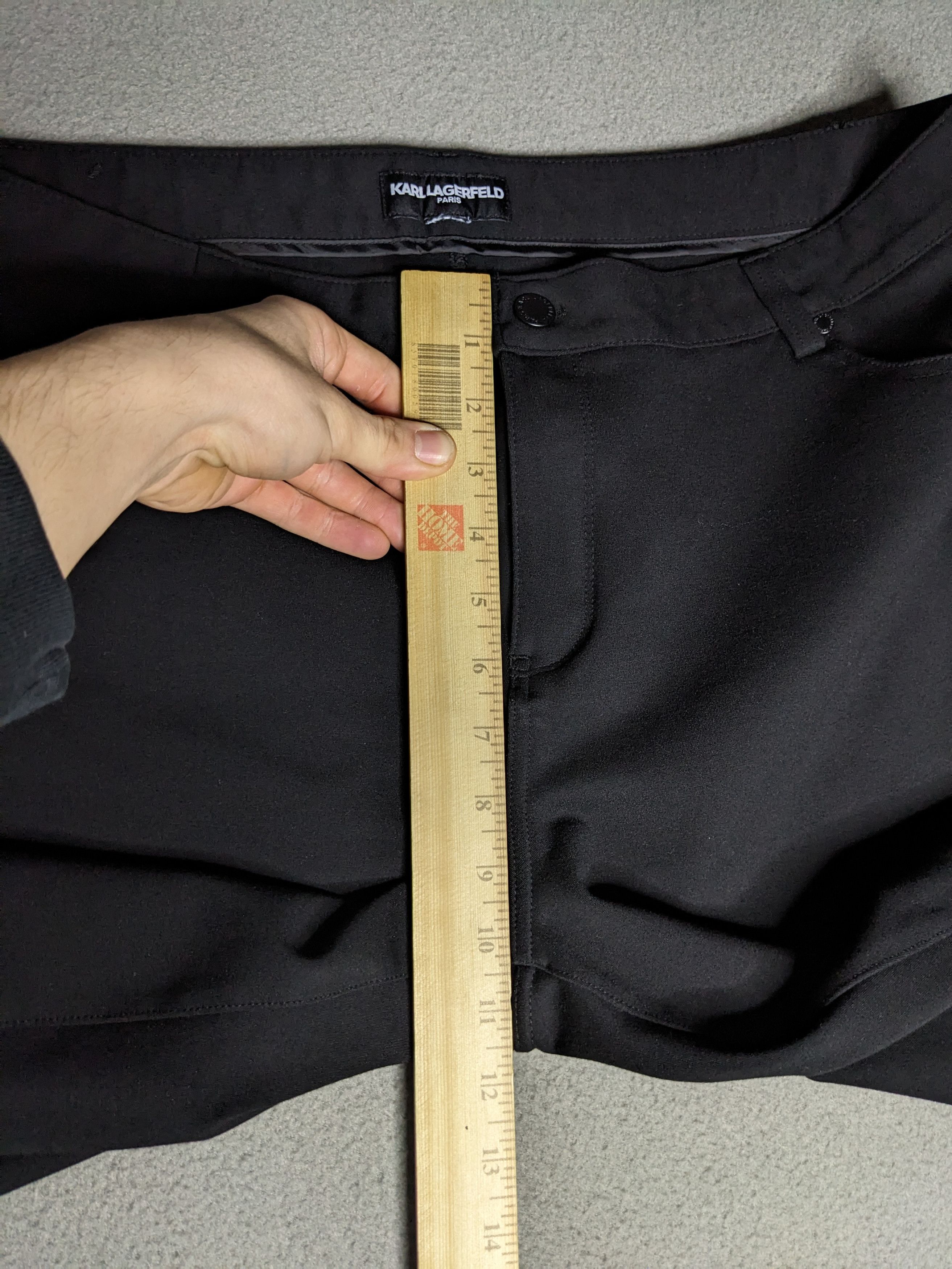 Karl Lagerfeld Karl Lagerfeld Pants Size 16 Straight Stretch Knit Trousers Size 38" / US 16 / IT 52 - 16 Thumbnail