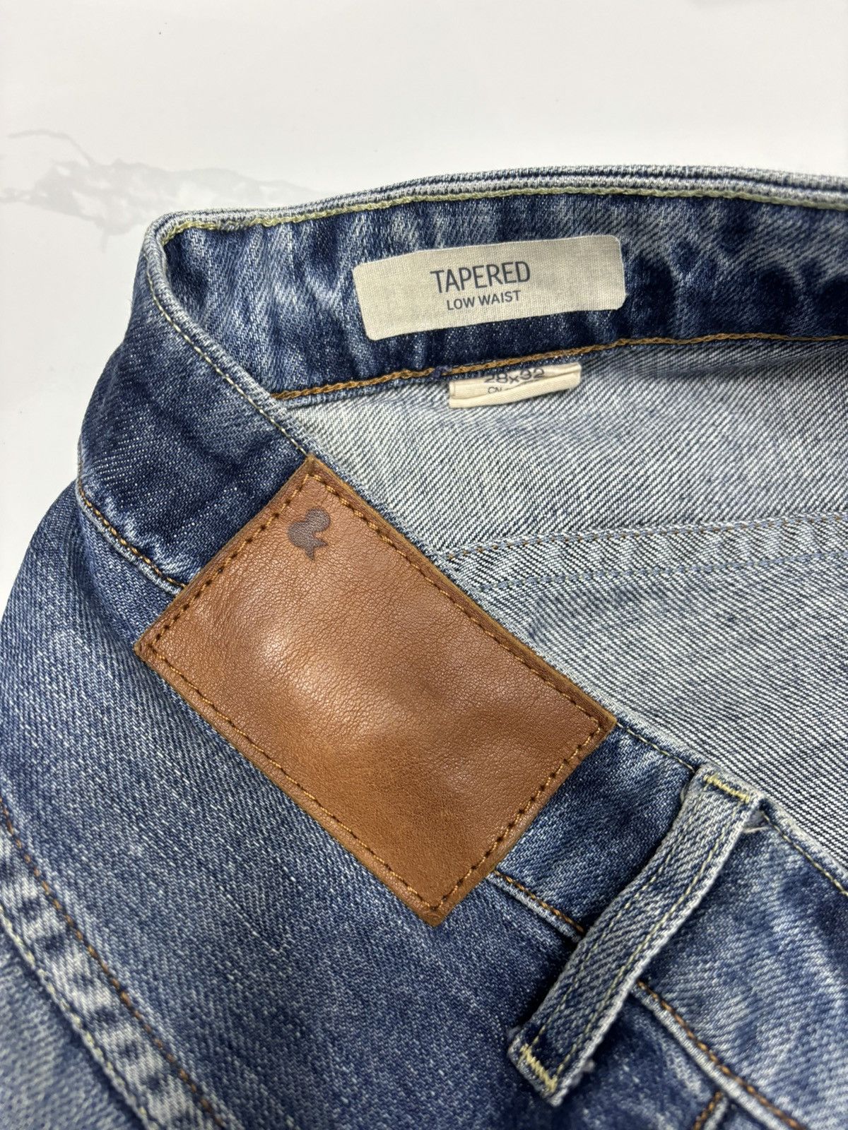 Japanese Brand × Jean × Kapital 🔥&DENIM PATCHWORK TAPERED JEANS LOW WAIST DENIM Size US 31 - 9 Thumbnail