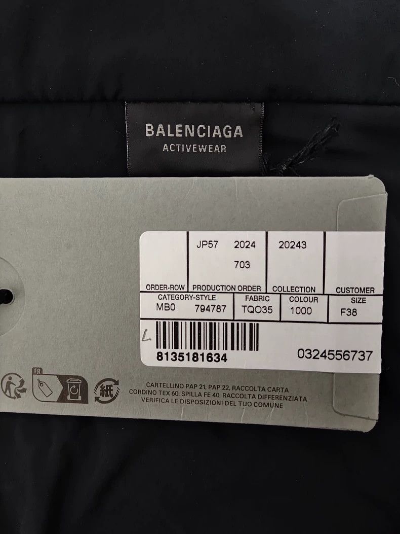 Balenciaga Balenciaga 24 FW Black Active wear Reflective Logo Hooded J Size XS / US 0-2 / IT 36-38 - 5 Thumbnail