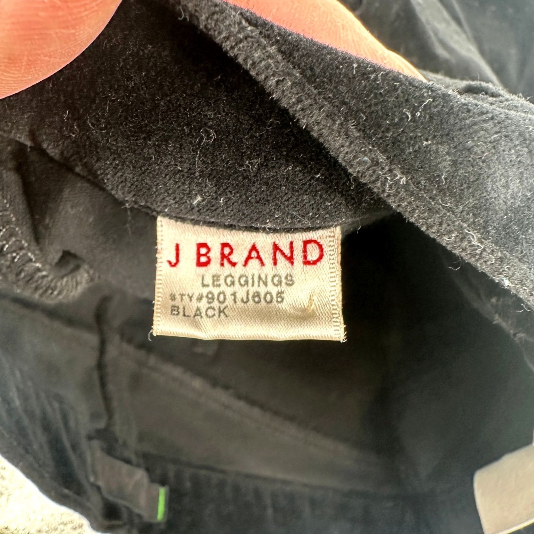 J Brand J Brand Black Velvet Leggings Womens Size 25 Skinny Fit Stretch Pants Size 42" / US 20 - 4 Thumbnail
