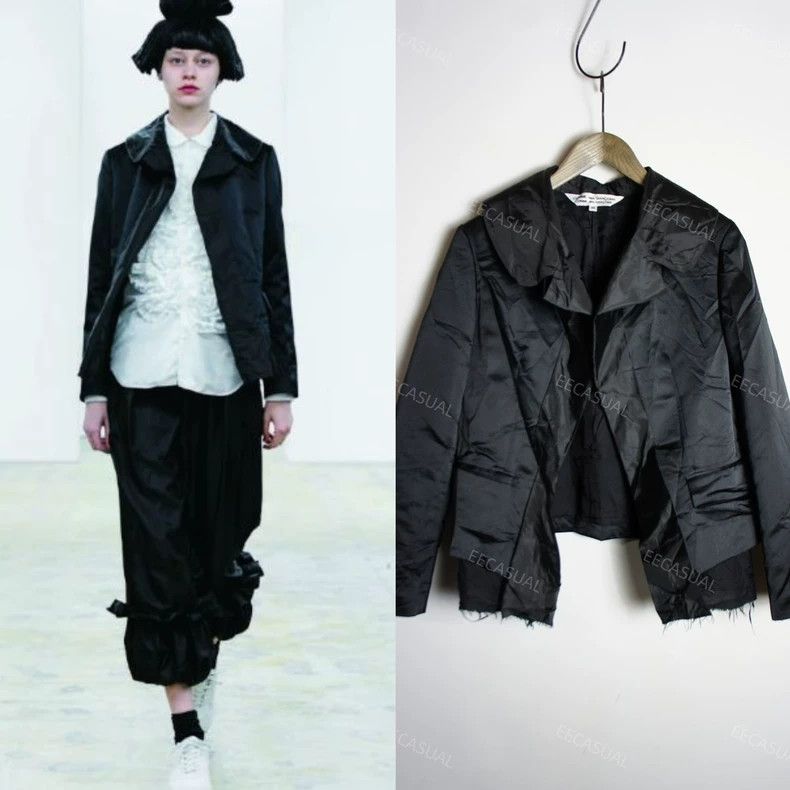 Comme des Garcons Comme des Garcons Black raw edge double coat jacket Size XS / US 0-2 / IT 36-38 - 1 Thumbnail