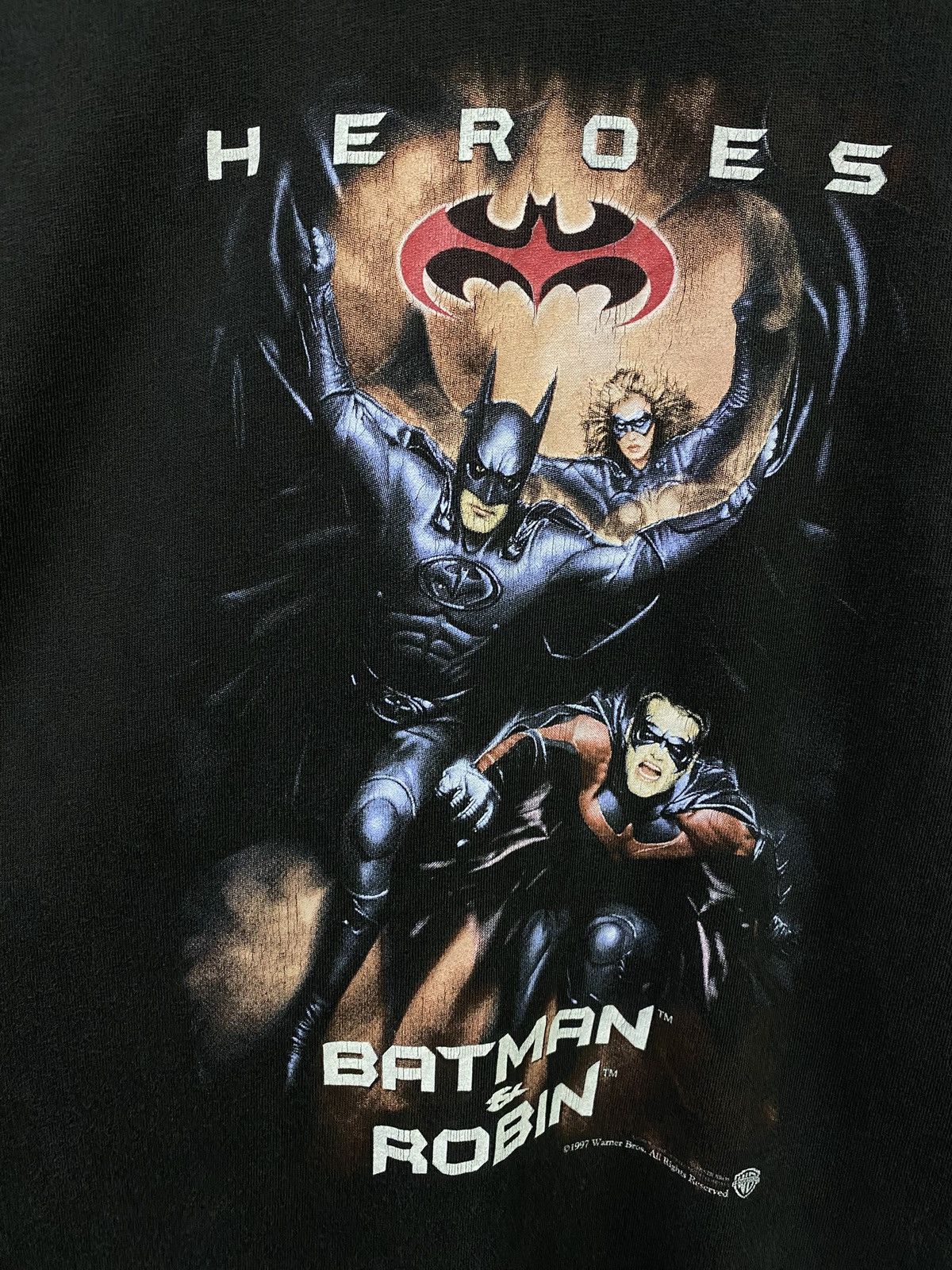 Vintage Vintage 90’s Batman & Robin Movie T-Shirt Size Medium Size US M / EU 48-50 / 2 - 4 Thumbnail
