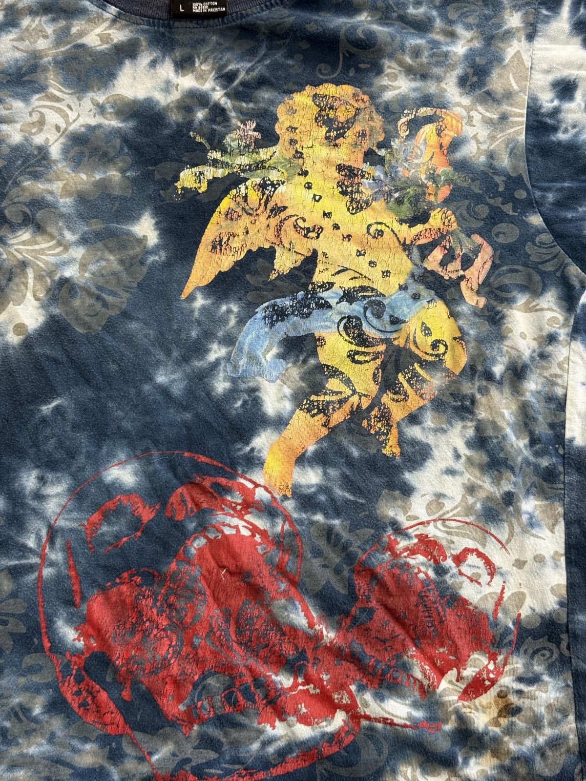 Designer Y2K Pacific Flyer Blue Tie Dye Skulls & Cupid Layers - L Size US L / EU 52-54 / 3 - 4 Thumbnail