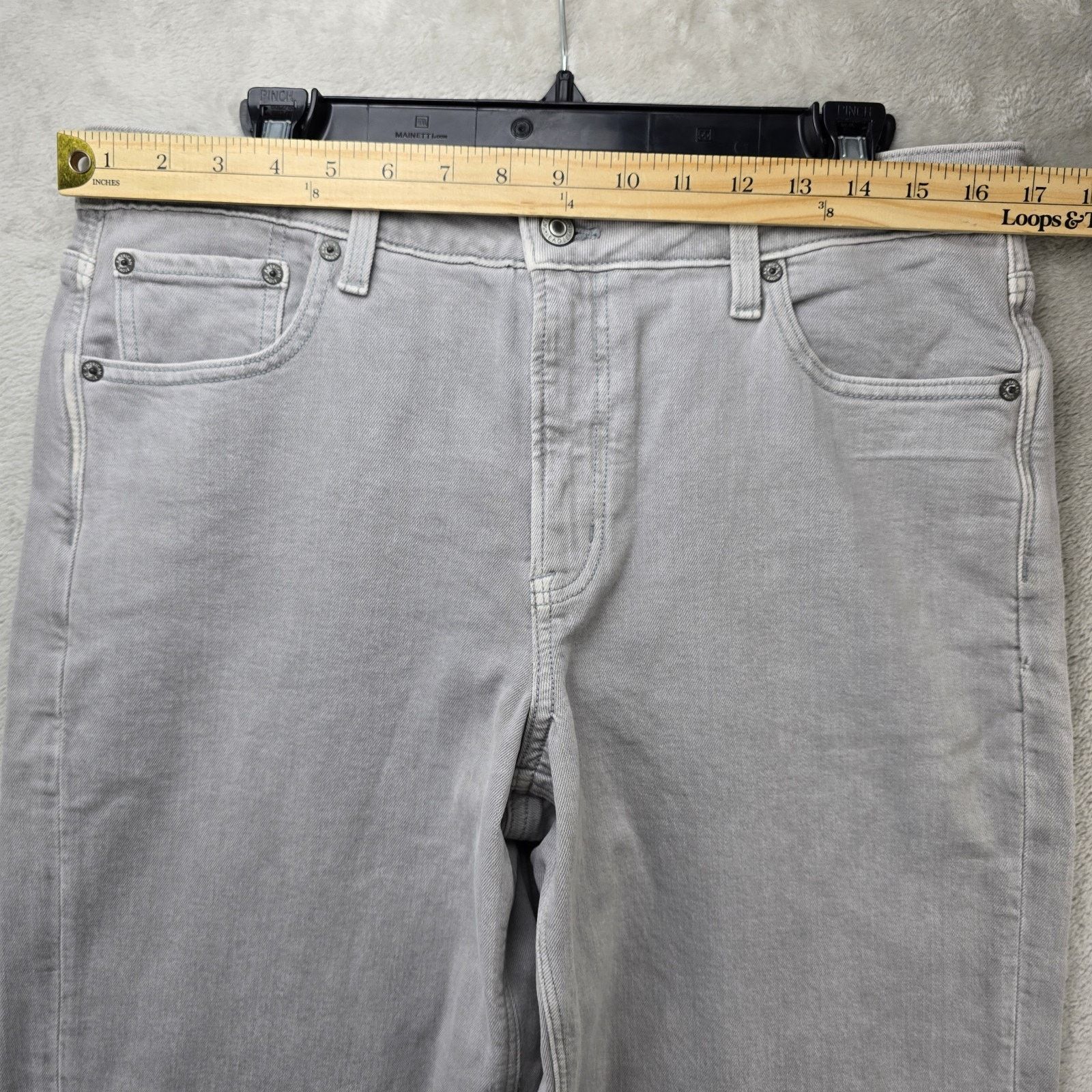 Abercrombie & Fitch Abercrombie Fitch Stovepipe Jeans 10 Long Gray (Fits 34x30) Size 34" / US 12 / IT 48 - 11 Thumbnail