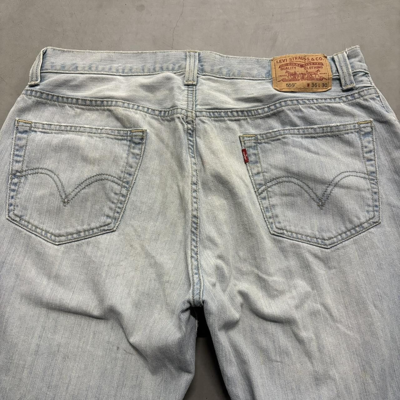 Levi's Crazy Vintage Y2K/2000s Baggy Levis 559 Skater Style Light Blue Wash Denim Jeans! Size US 36 / EU 52 - 5 Thumbnail