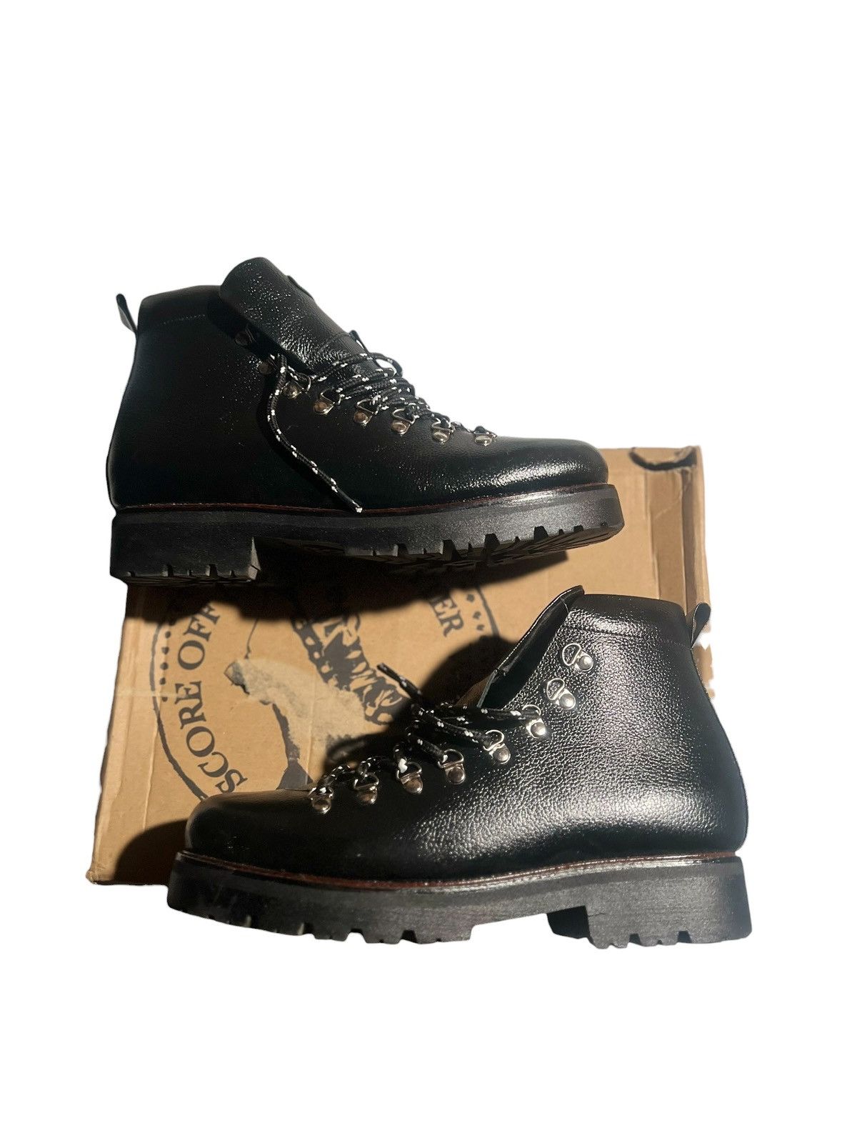 Other Scoreoffscoot Mountain Hiking Boots - Black Leather /US 9M Size US 9 / EU 42 - 5 Thumbnail