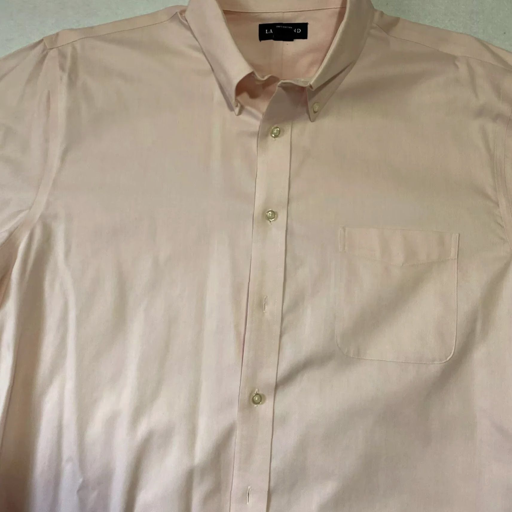 Lands' End Lands' End Button Shirt Men 16X36 Long Sleeve Pink Solid Dress Shirt Non-Iron Pockets Big & Tall Men’s Shirt Size US L / EU 52-54 / 3 - 2 Thumbnail