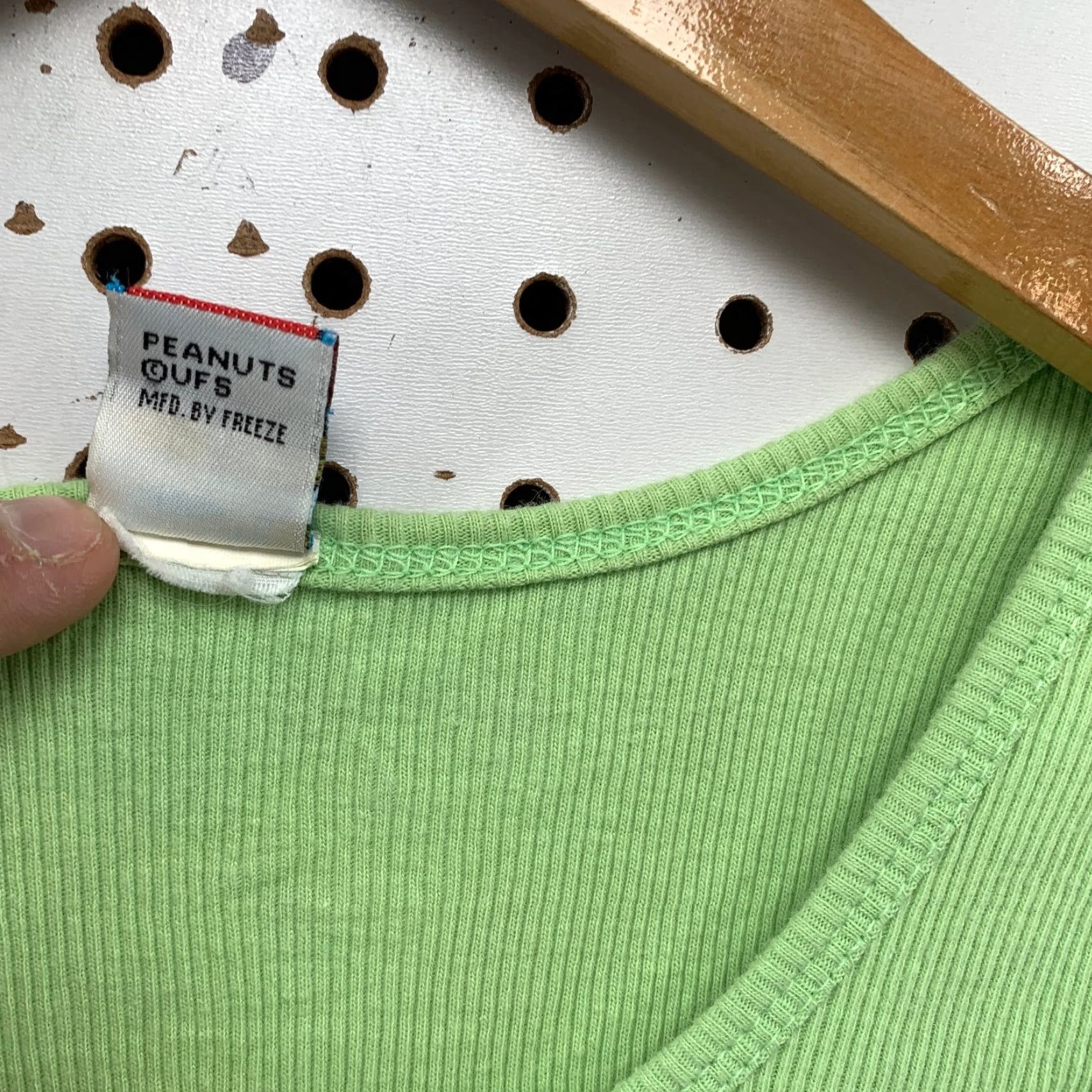 Peanuts VINTAGE Peanuts Snoopy Tank Top Juniors L Green Sleeveless BFF Size L / US 10 / IT 46 - 6 Thumbnail