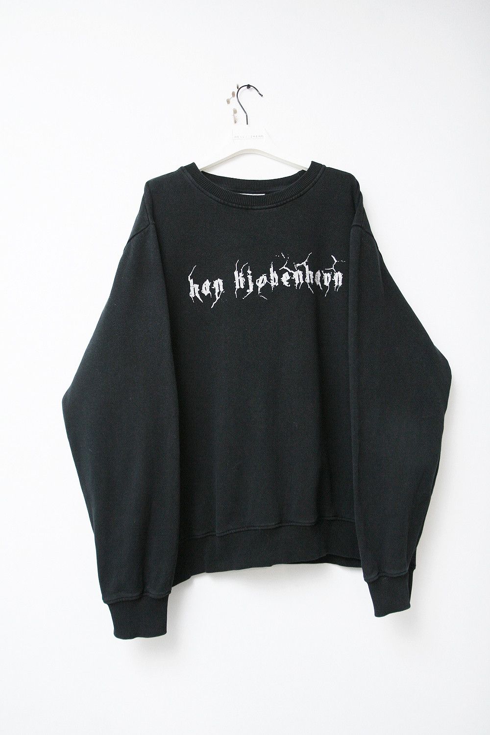 $190 Han Kjobenhavn Black Artwork Boxy Sweatshirt XL