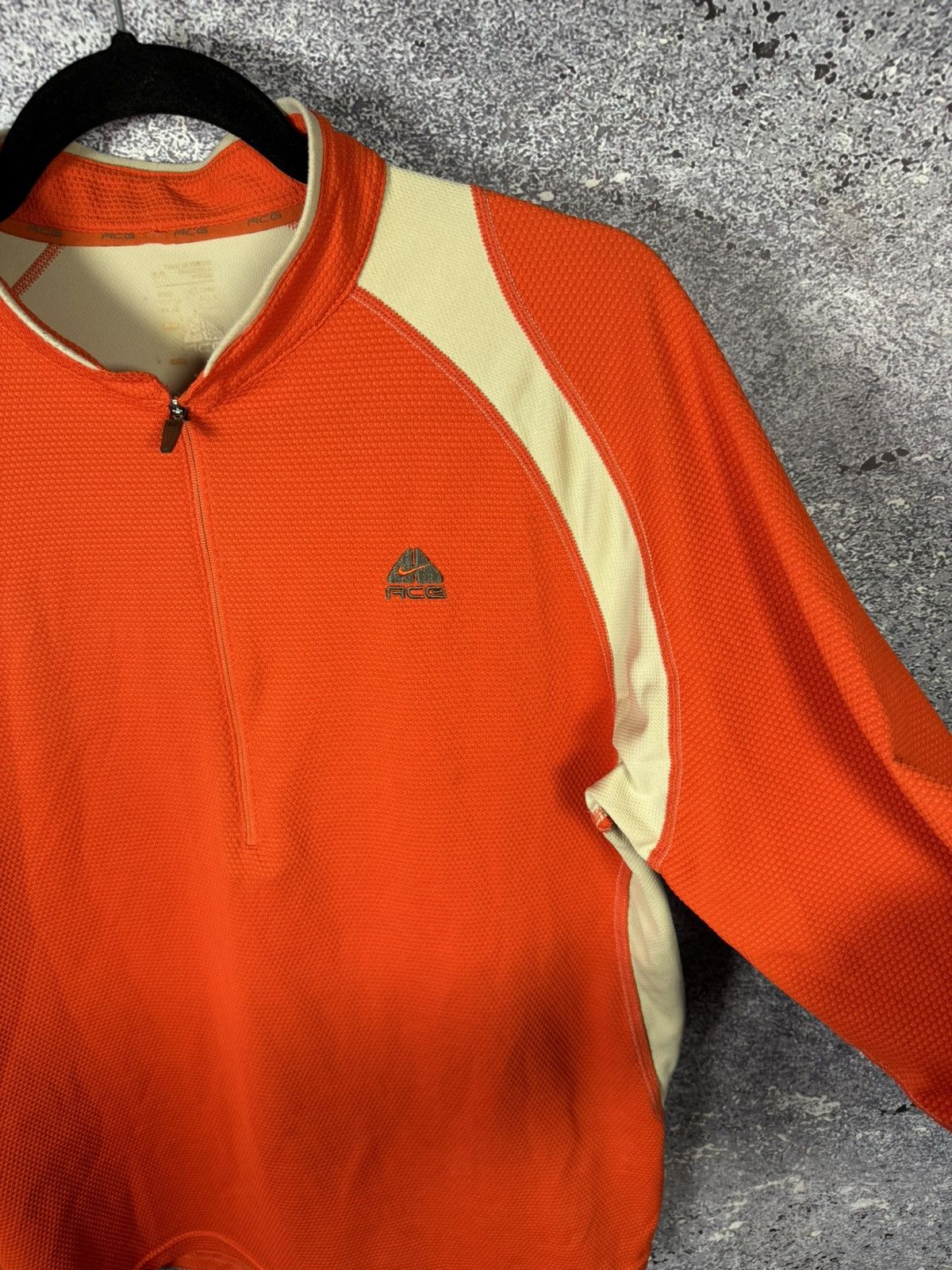 Nike × Nike ACG × Vintage Vintage Nike ACG Termo Quater Zip Sweatshirt Orange Medium Size US M / EU 48-50 / 2 - 8 Thumbnail