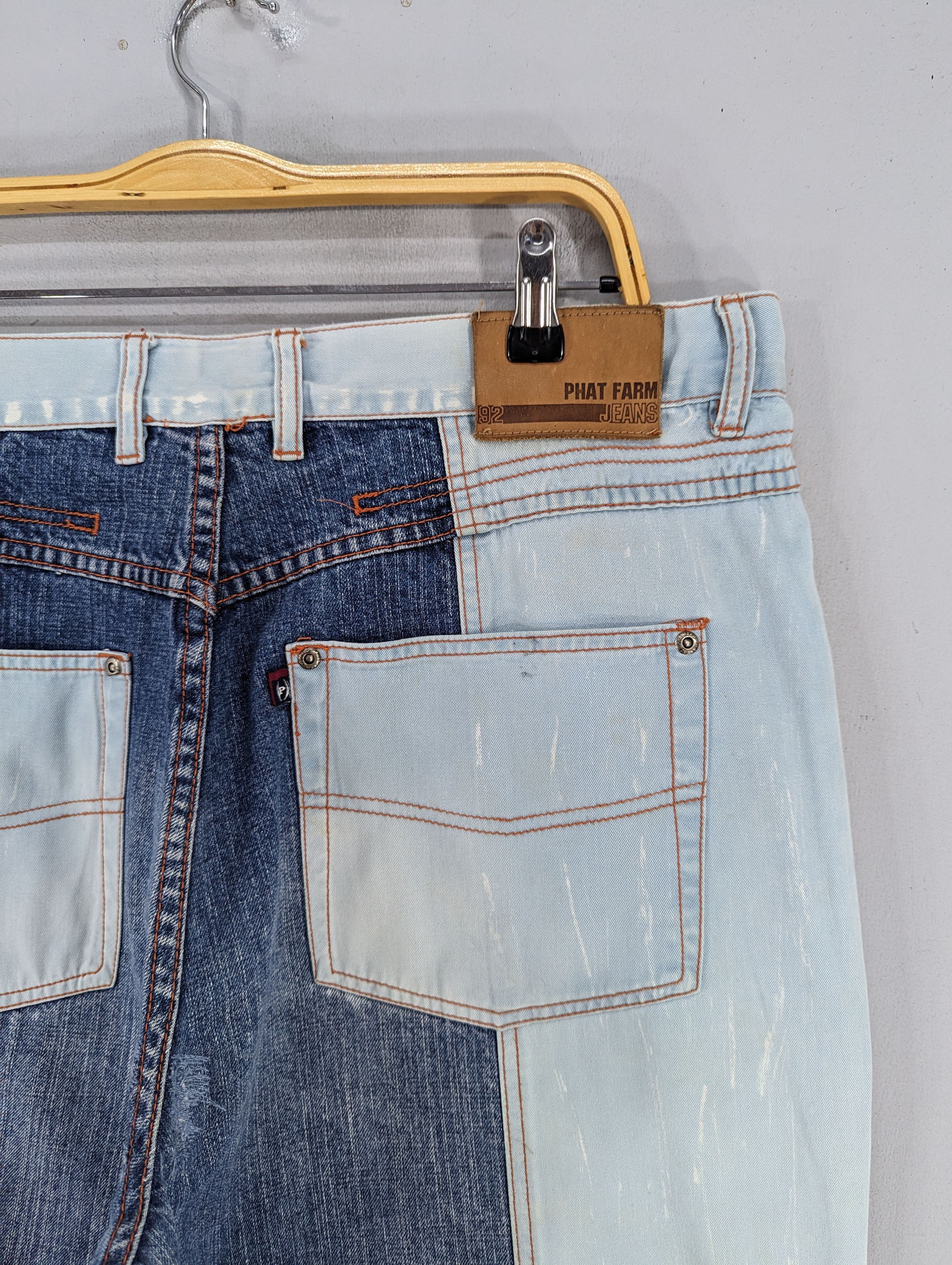Phat Farm Vintage Phat Farm Patchwork Baggy Style Jeans Size US 36 / EU 52 - 3 Thumbnail
