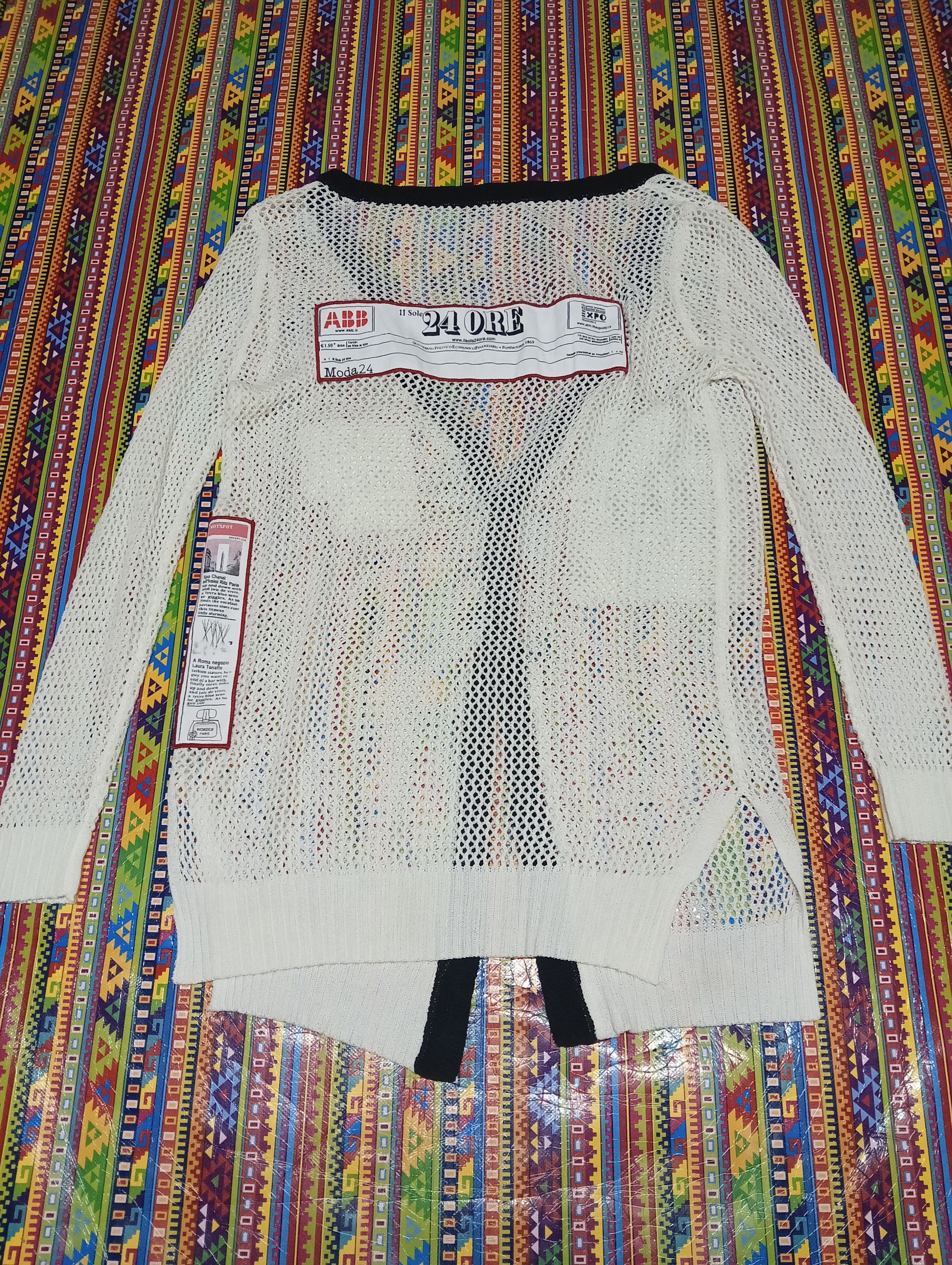 Designer × Japanese Brand max martin patches issey miyake cardigan net Size M / US 6-8 / IT 42-44 - 2 Thumbnail