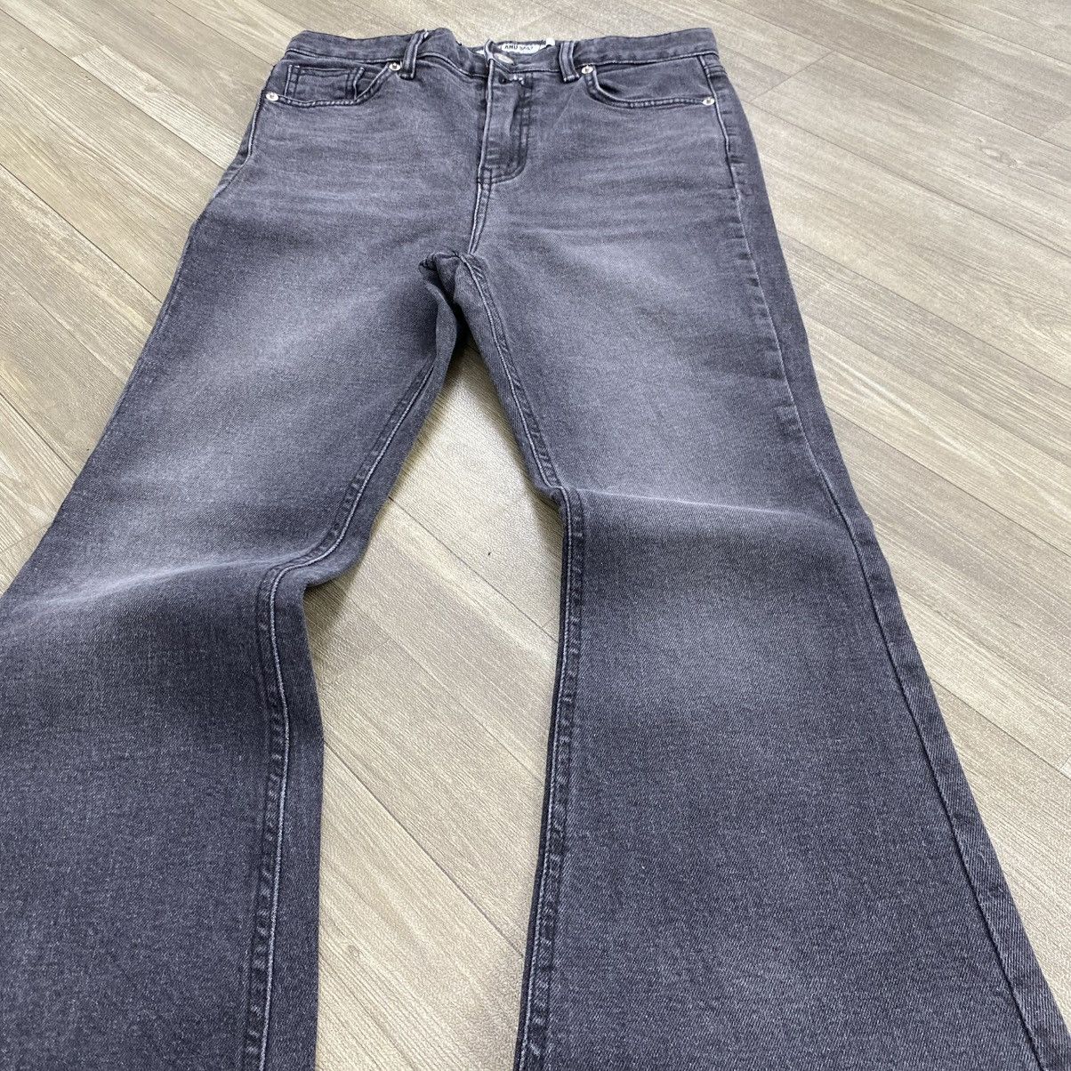 Japanese Brand 2000s Light And Salt Black Washed Y2K Lgb Style Flared Jeans Size US 27 - 5 Thumbnail