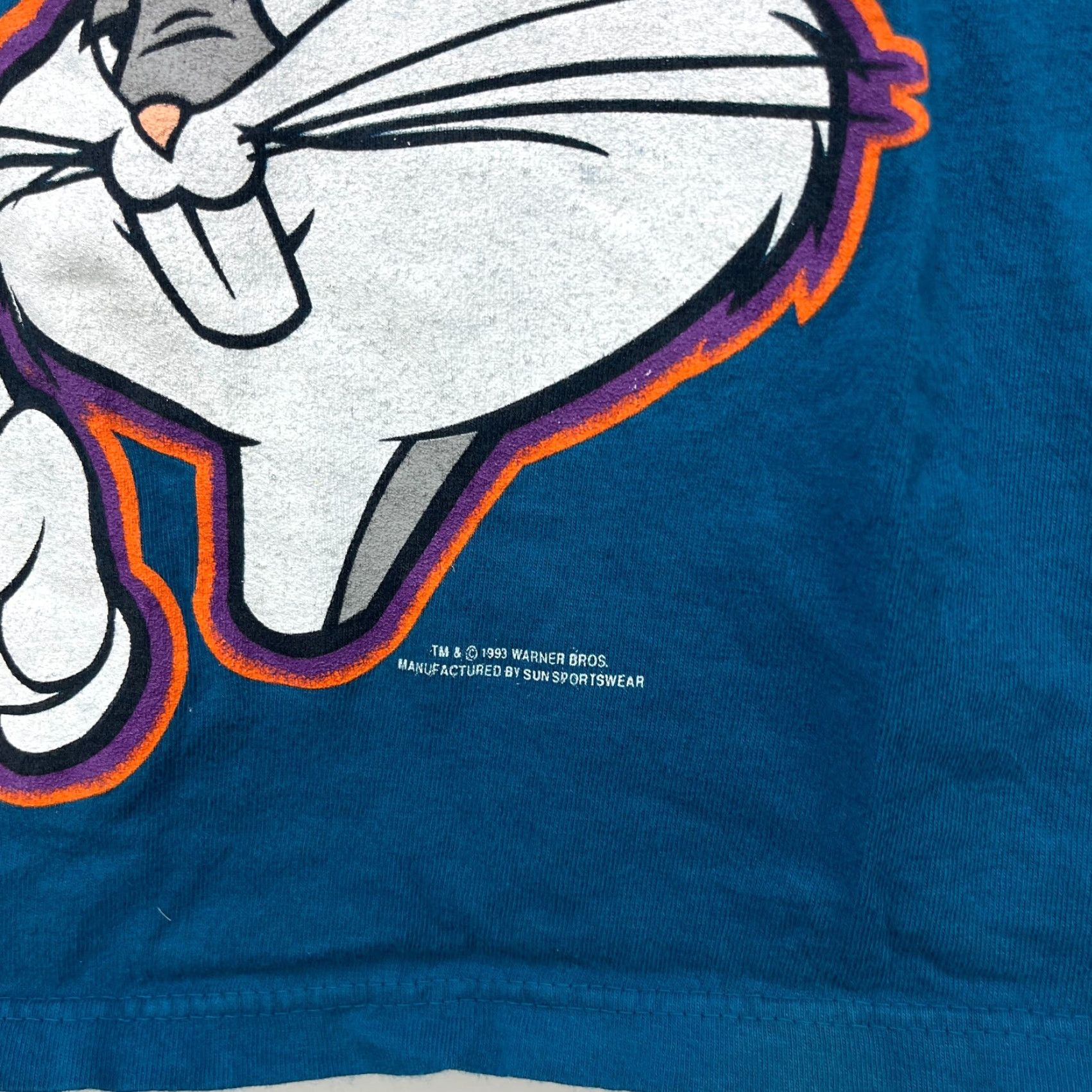 Vintage VINTAGE 90s Looney Tunes Bugs Bunny 24 Carrot T Shirt Small - Men - T-Shirt - Short Sleeve - Blue - Size S - 90s - Bugs Bunny - Vintage - Shirt - Mens Size US S / EU 44-46 / 1 - 3 Thumbnail