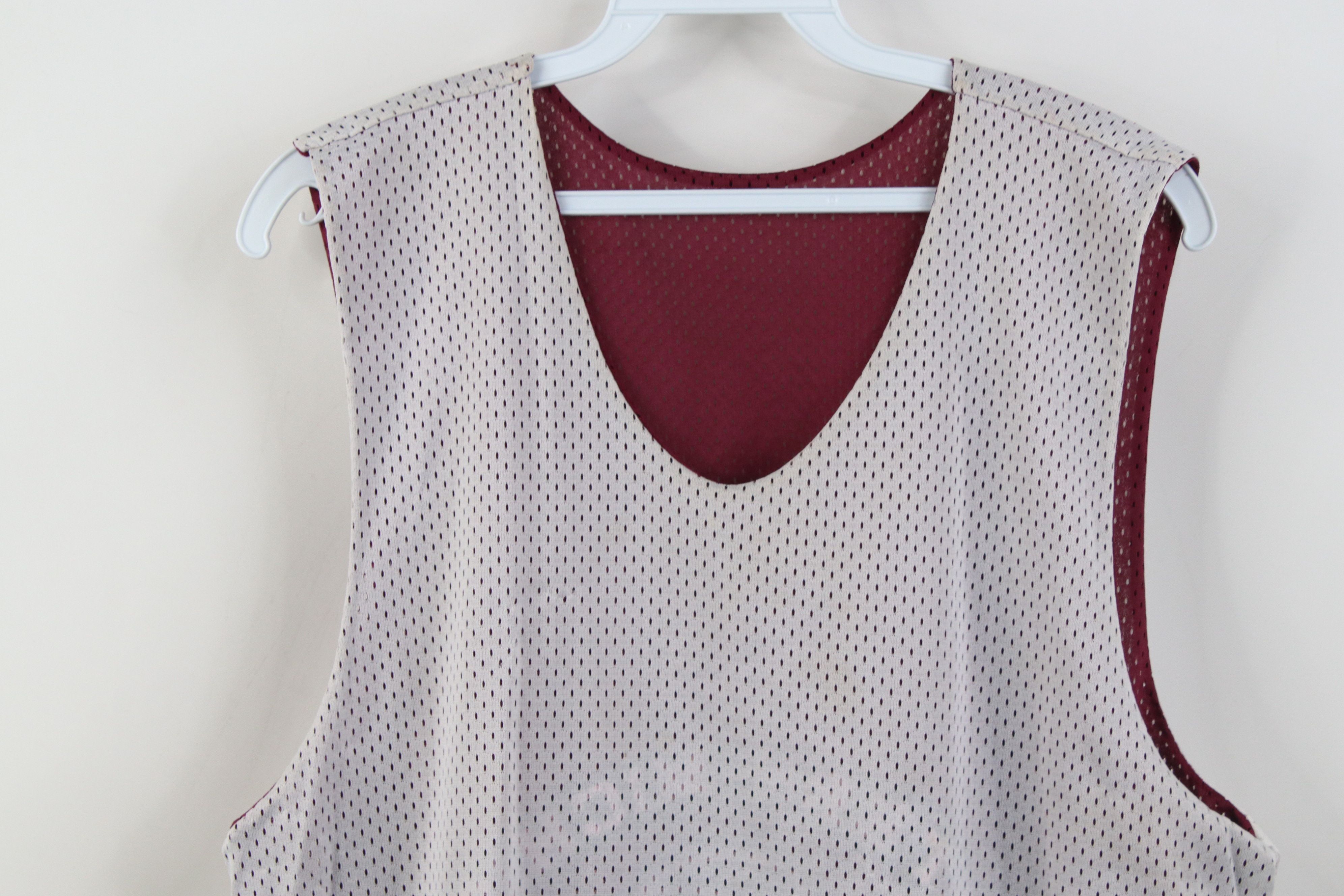 Vintage Vintage Reversible Lacrosse Co Mesh Jersey Maroon White Size US M / EU 48-50 / 2 - 10 Thumbnail