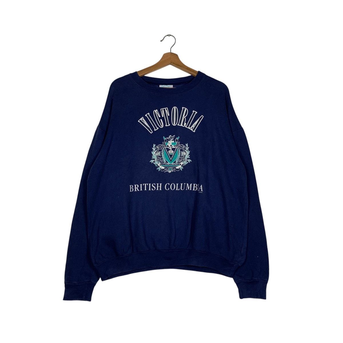 Vintage 90's VICTORIA BRITISH COLUMBIA Big Logo Sweatshirt #1471-C66 Size US M / EU 48-50 / 2 - 1 Thumbnail
