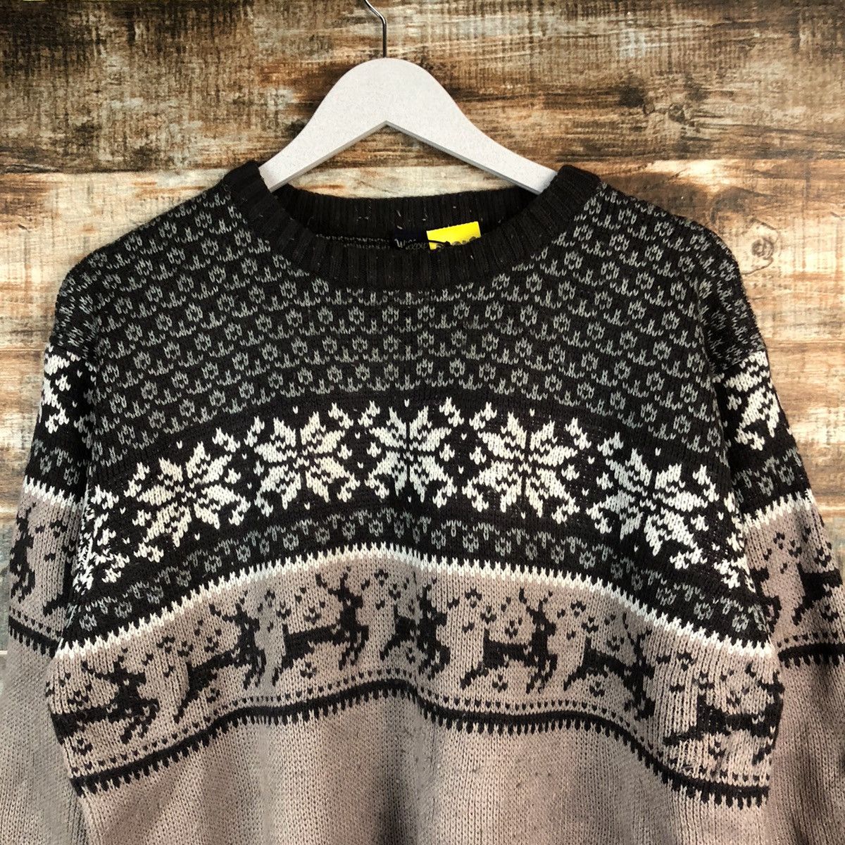 Homespun Knitwear × Japanese Brand Will Pips Brown vintage Knitwear #A2347 Size US L / EU 52-54 / 3 - 5 Thumbnail