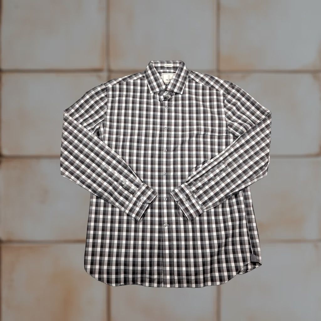 Todd Snyder Todd Snyder Shirt Mens 16.5 34/35 Gray Check Cotton Button Front Long Sleeve Dress Shirt Mens Reg 16.5 Neck 34/35 Sleeve Gray Check Size US XL / EU 56 / 4 - 1 Thumbnail