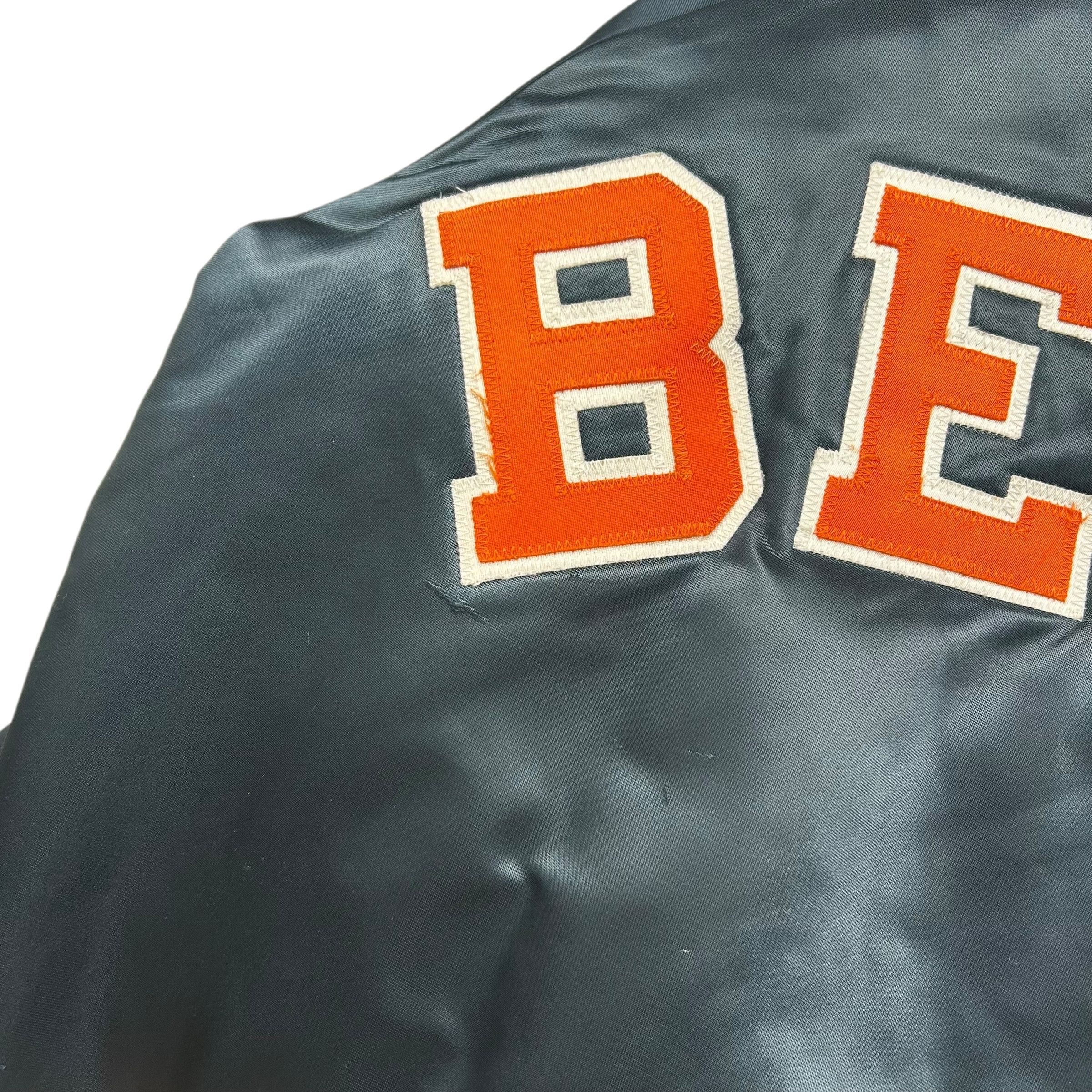 NFL VTG 90s CHICAGO BEARS CHALK LINE SATIN JACKET SPELL OUT Size US L / EU 52-54 / 3 - 11 Thumbnail