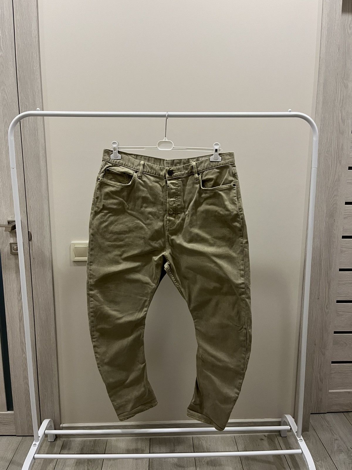 Allsaints Vintage 90s Allsaints Mens Resin Split Pants Beige Chino Size US 36 / EU 52 - 1 Thumbnail