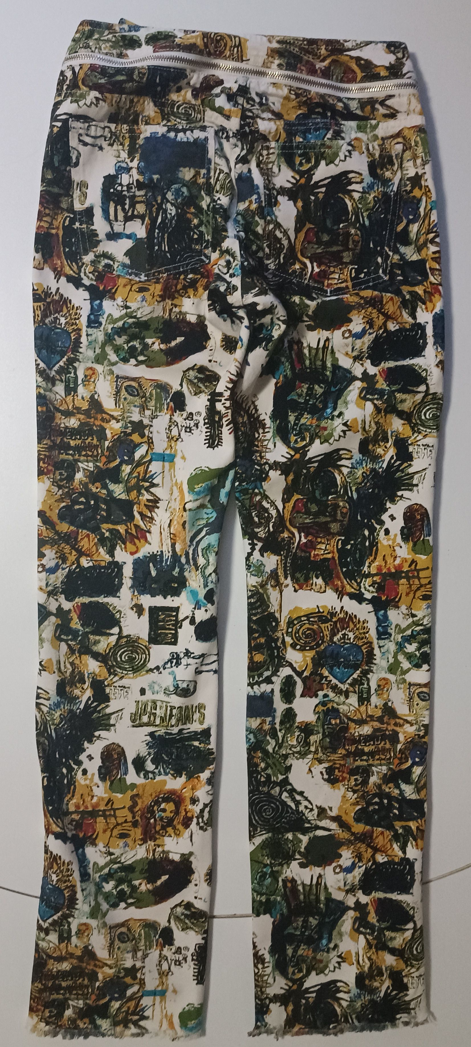 Jean Paul Gaultier 2000 - Basquiat graffiti pants Size 26" / US 2 / IT 38 - 2 Thumbnail