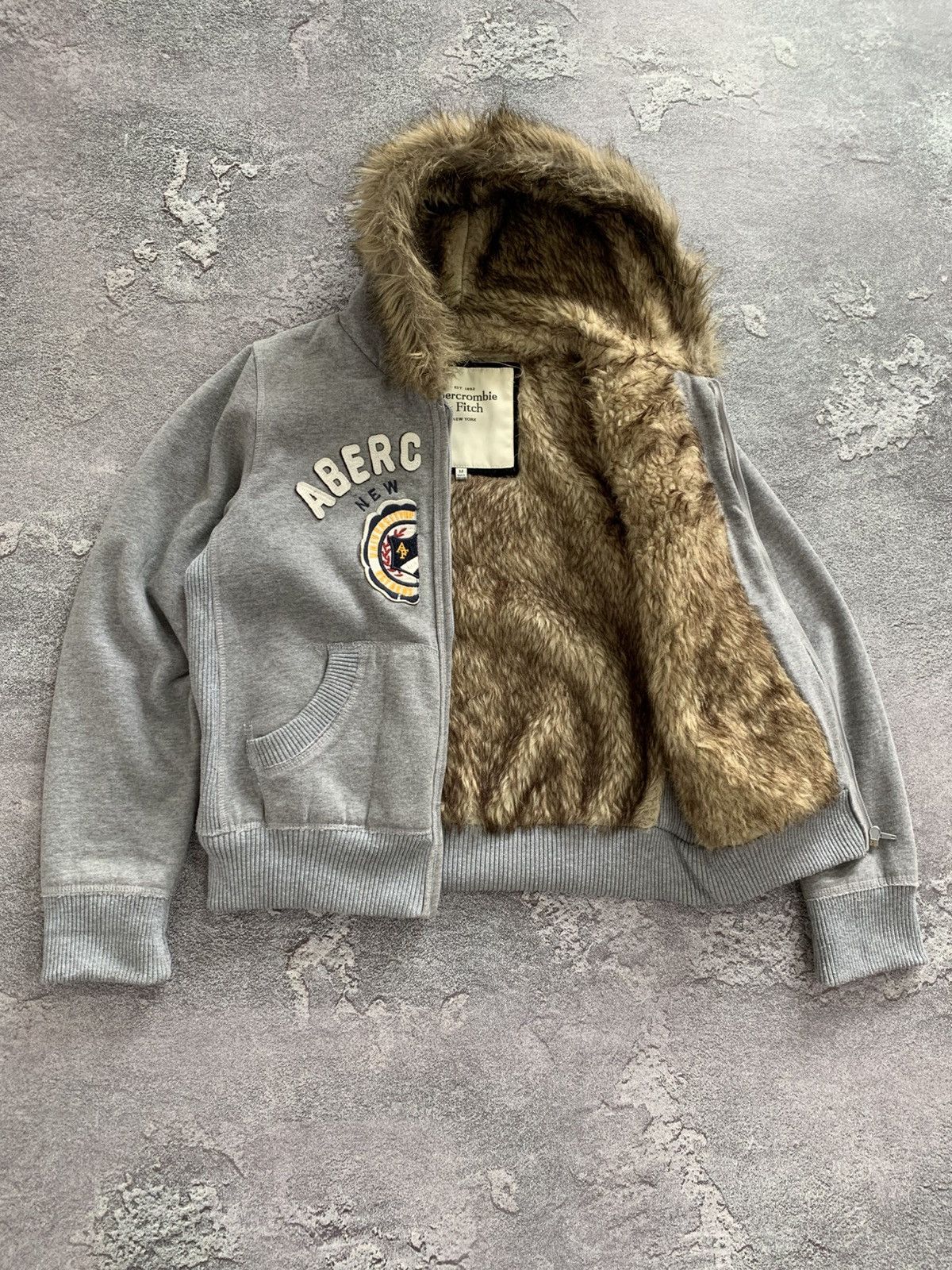 Abercrombie & Fitch Y2K Abercrombie & Fitch Fur Zip Hoodie Ifsixwasnine S size Size US S / EU 44-46 / 1 - 9 Thumbnail