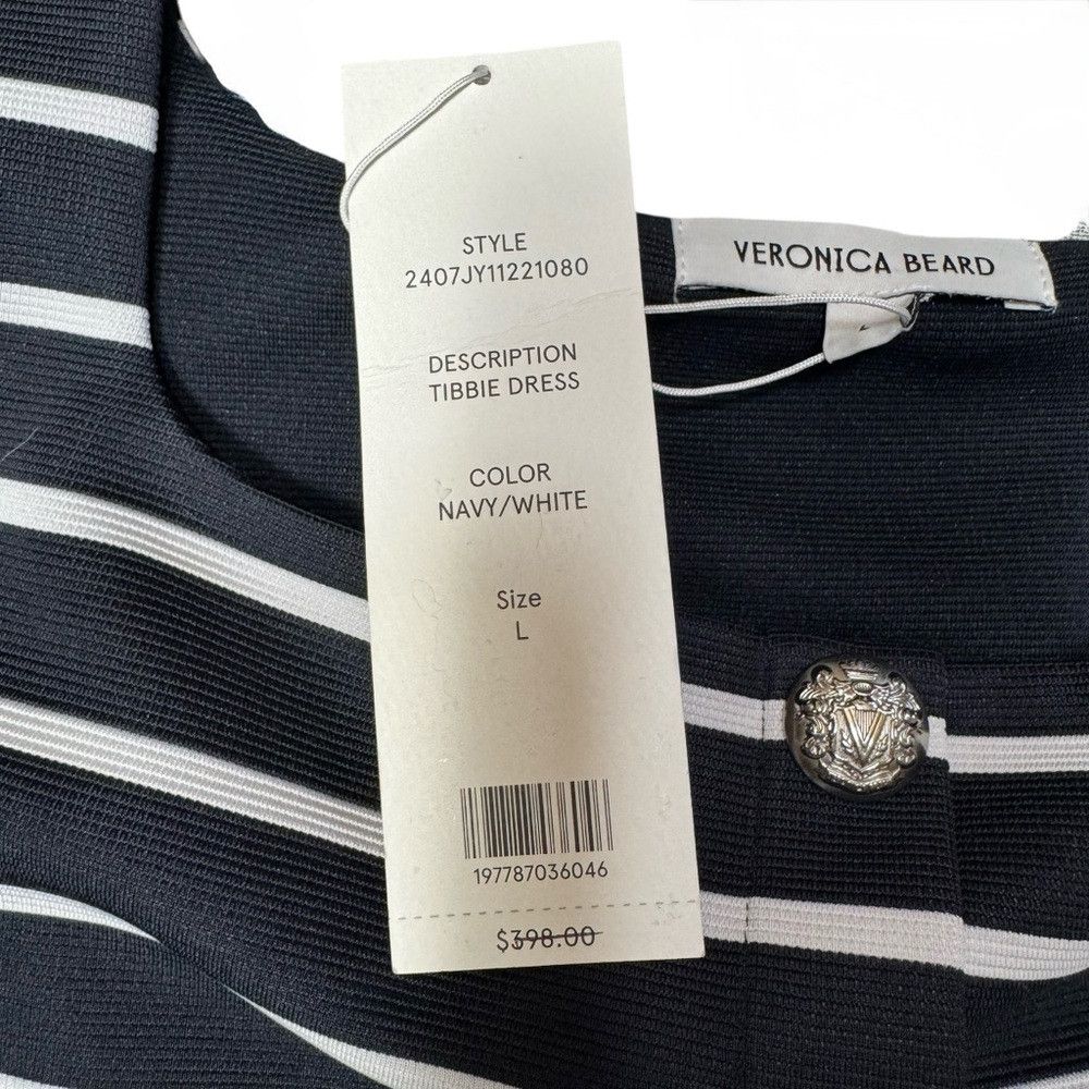Veronica Beard NWT New $398 Veronica Beard Tibbie Stripe Knit Mini Dress S Size L / US 10 / IT 46 - 6 Thumbnail