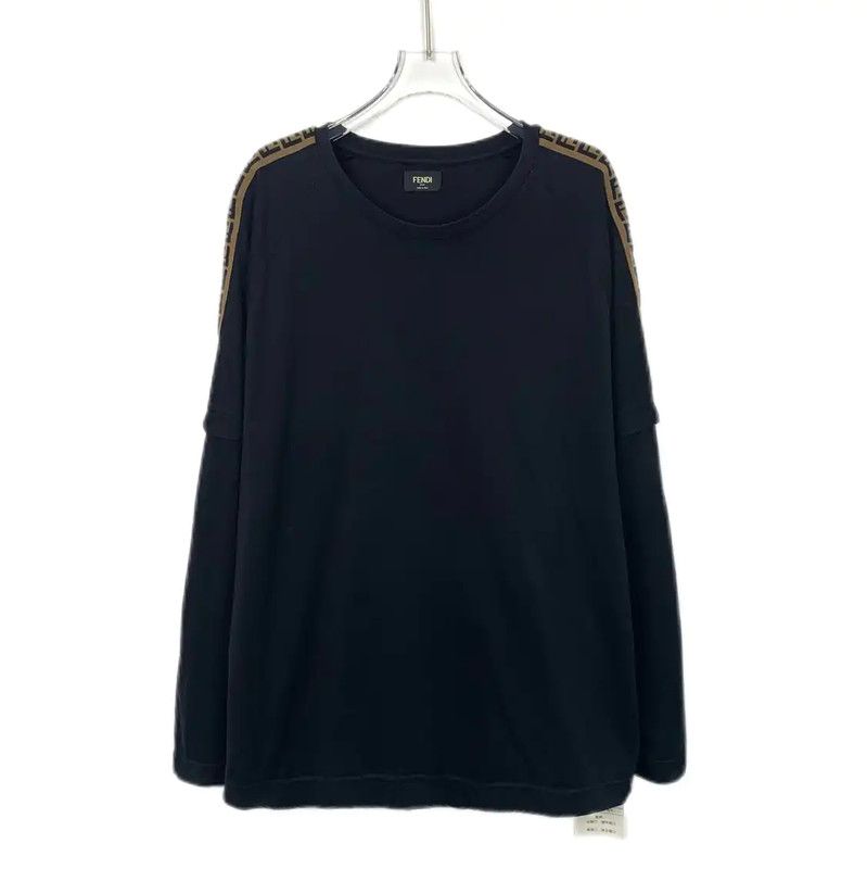 Fendi Fendi Black Cotton Men's Sweatshirt XXL 0089 Size US XXL / EU 58 / 5 - 1 Thumbnail