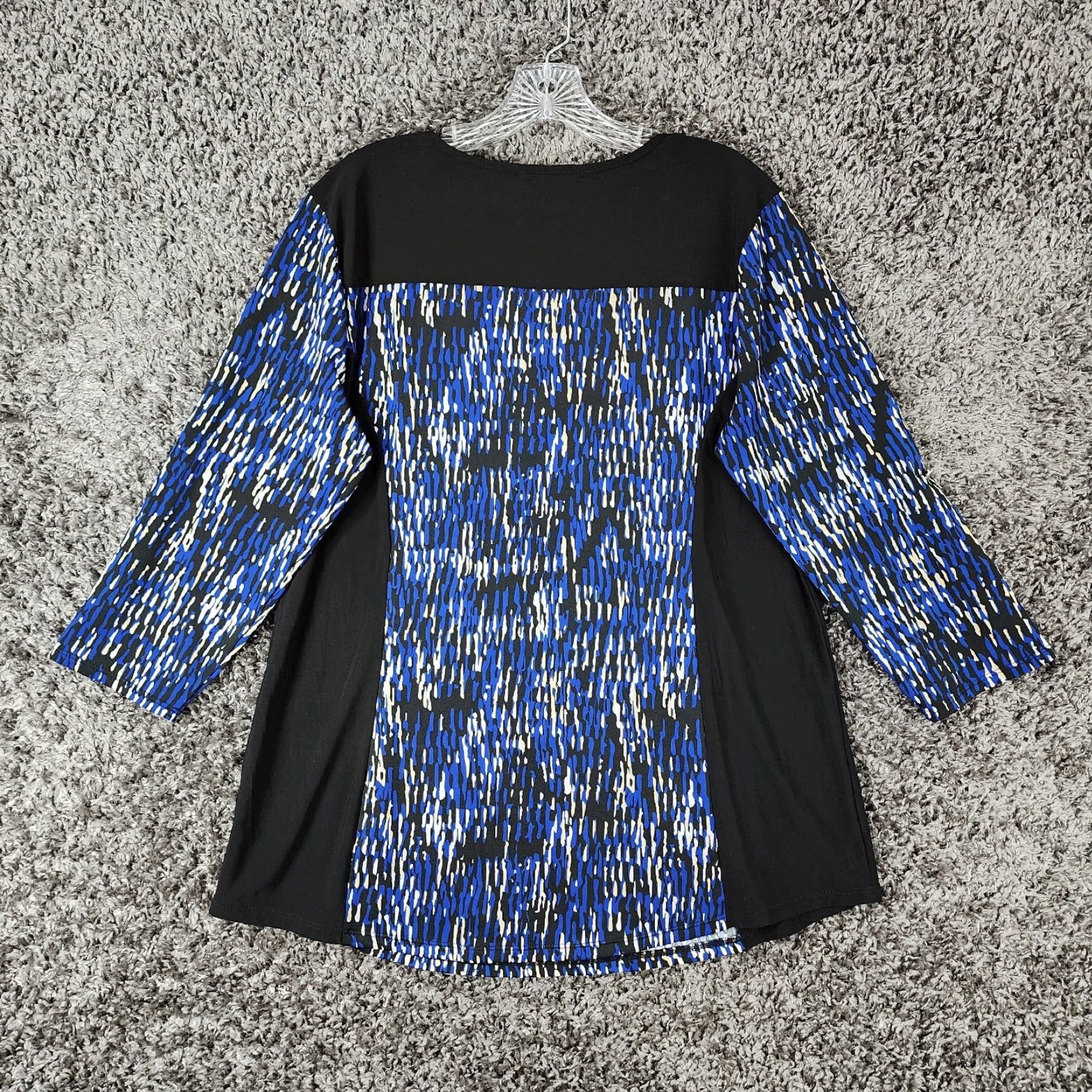 Vintage VINTAGE Notations? Wait, not vintage—Just Notations Women’s Blue Black Long Sleeve Pullover Blouse Size L Size L / US 10 / IT 46 - 5 Thumbnail