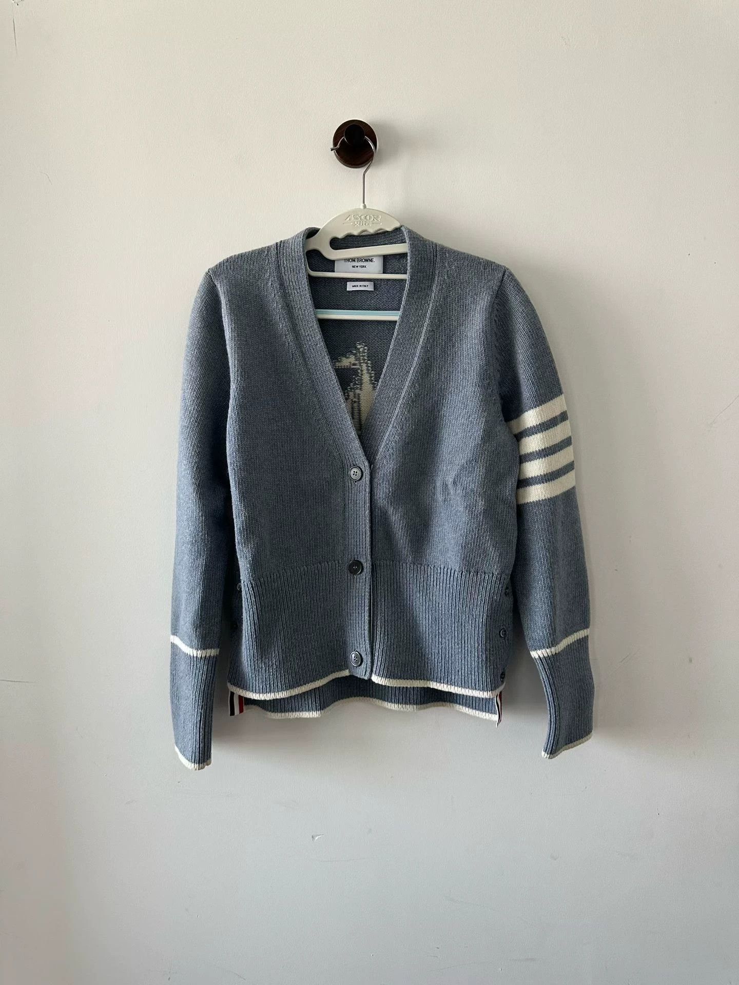 Thom Browne Thom Browne Sailor Wool Cardigan Size 42 New Size US XXS / EU 40 - 1 Thumbnail