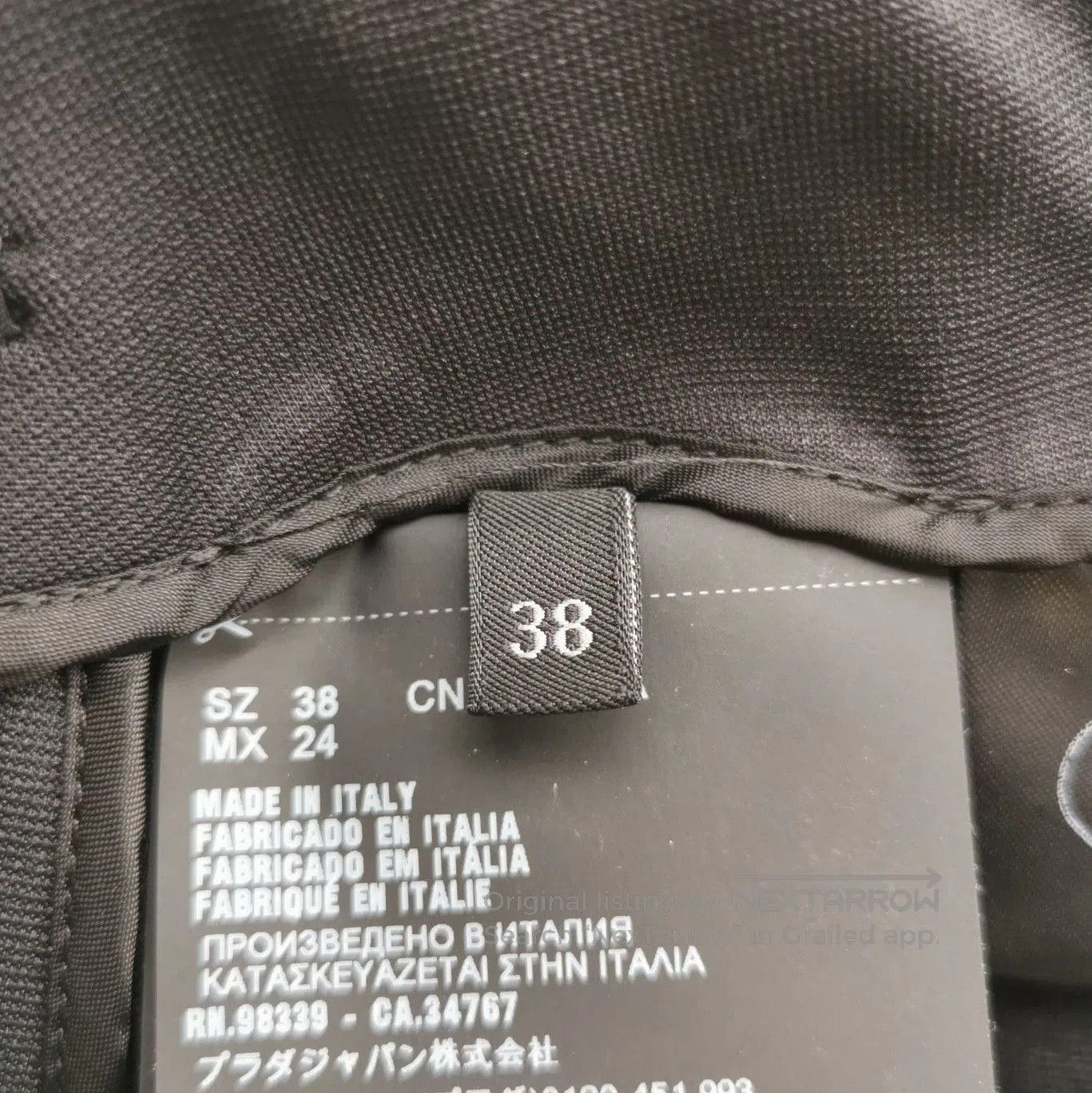 Prada Prada Black Logo Detail Skirt . Size 37" - 6 Thumbnail