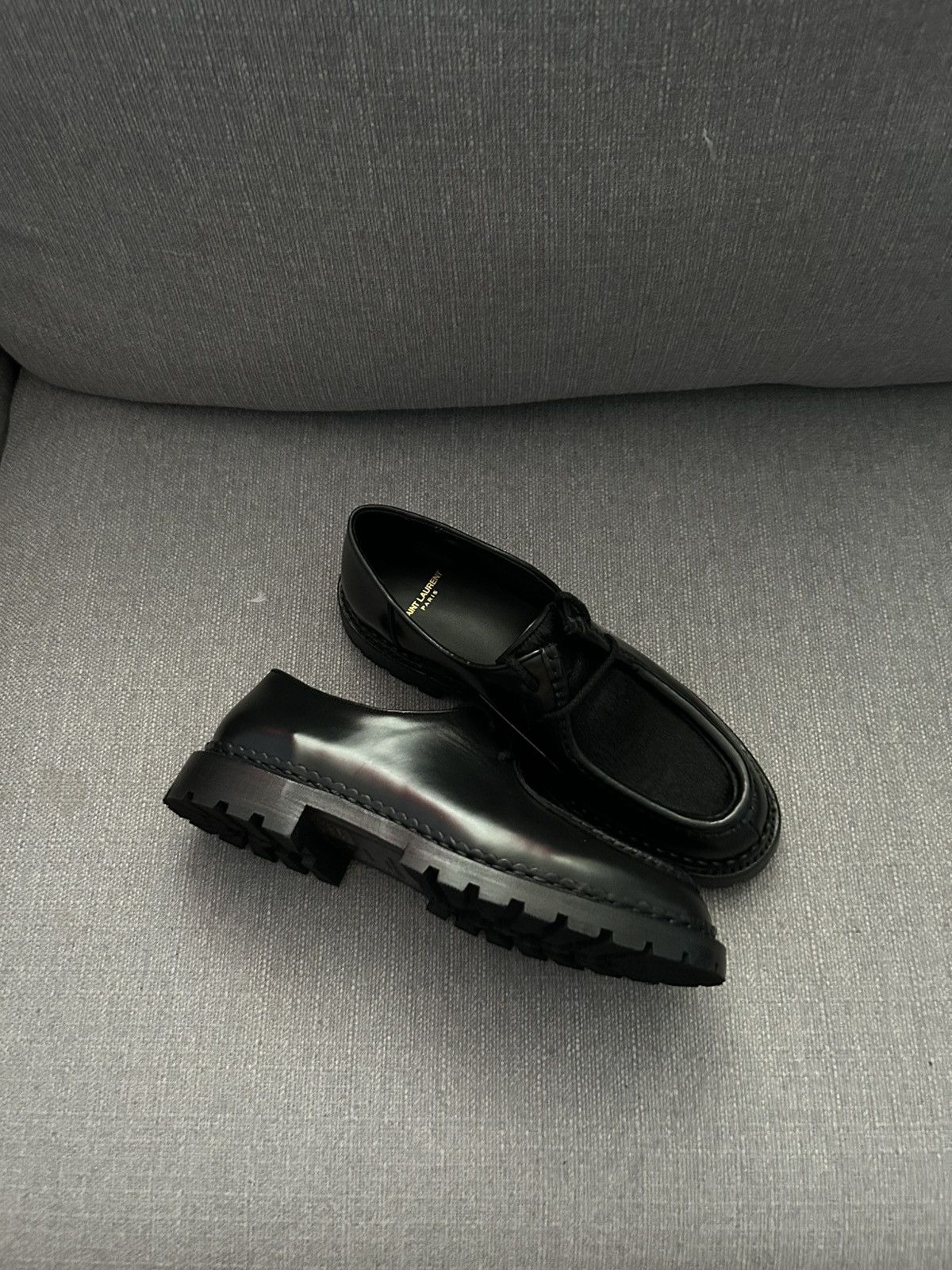 Saint Laurent Paris Saint Laurent Ponyhair lth Derbys blk 41 Size US 8 / EU 41 - 8 Thumbnail