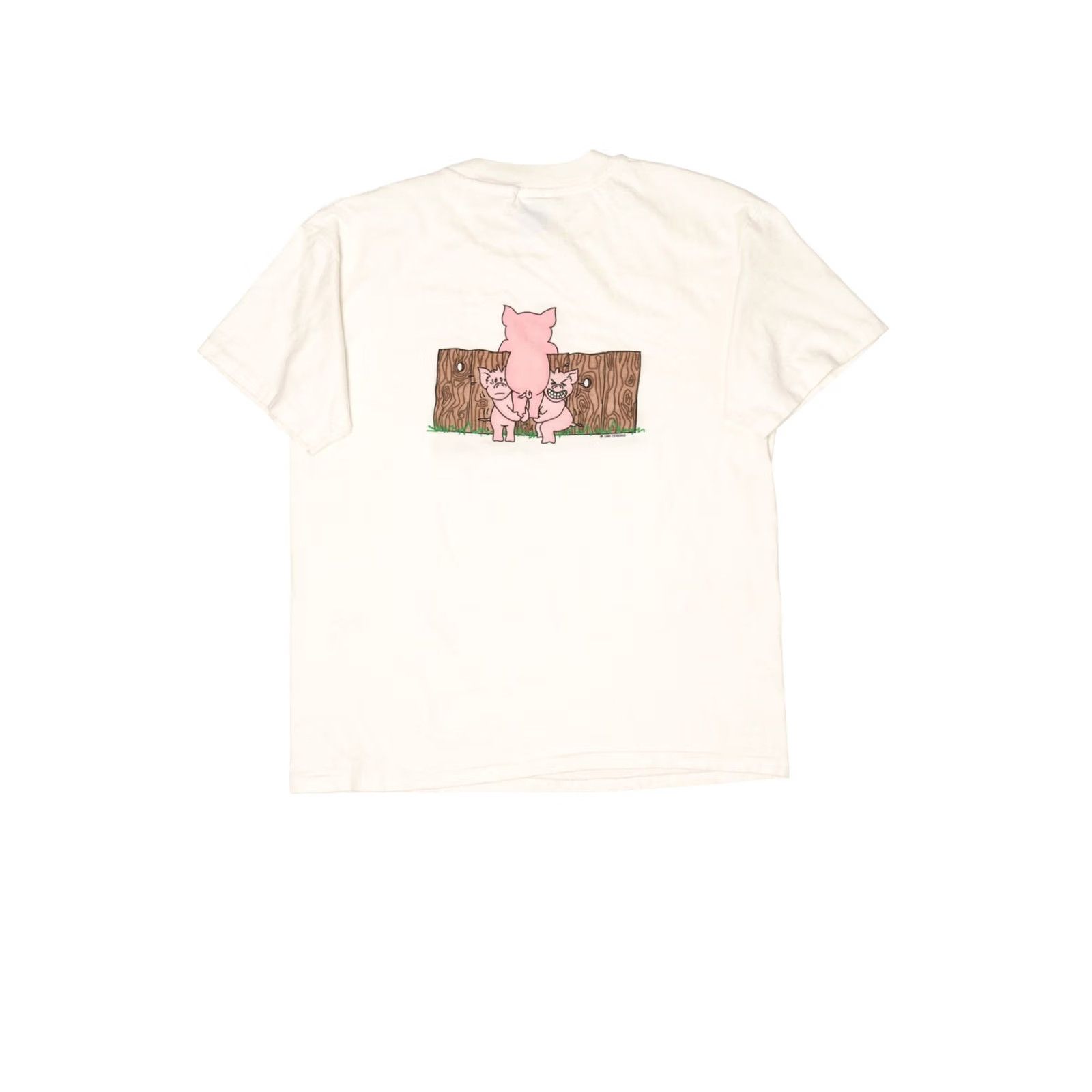 Hanes VINTAGE LAPD Pigs Single Stitch T-Shirt Hanes Large White 1990s Mens Womens Unisex Adults T-Shirt XS-XL Size US L / EU 52-54 / 3 - 2 Thumbnail