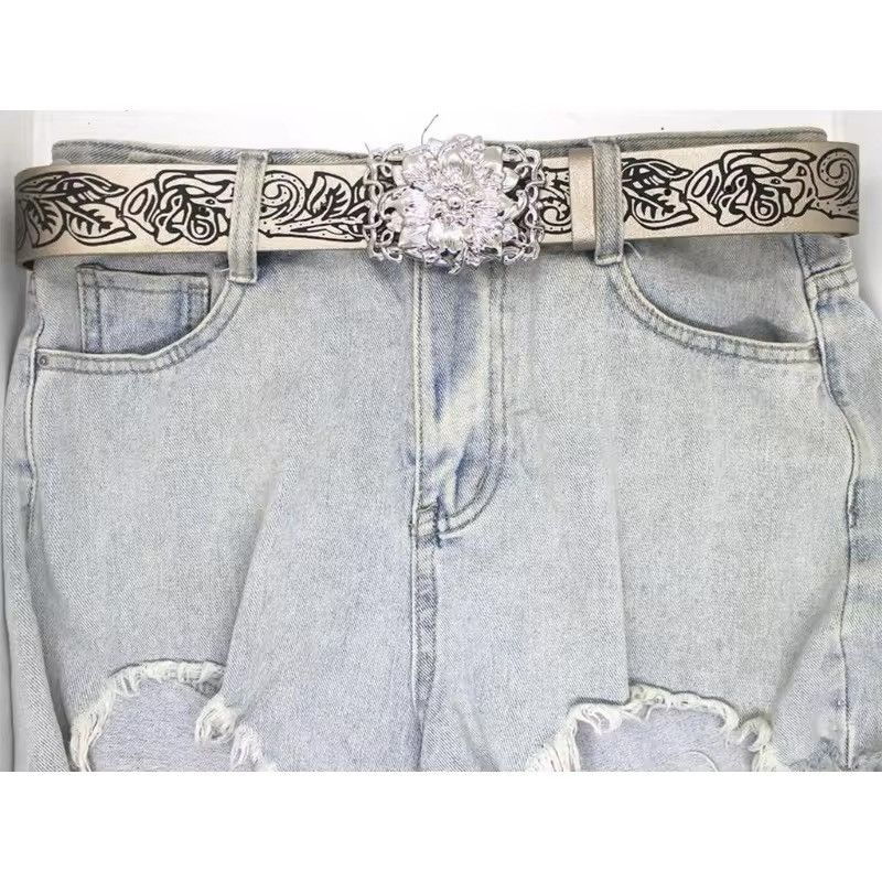 Vintage Poisonous Rose Buckle Belt Size ONE SIZE - 6 Thumbnail