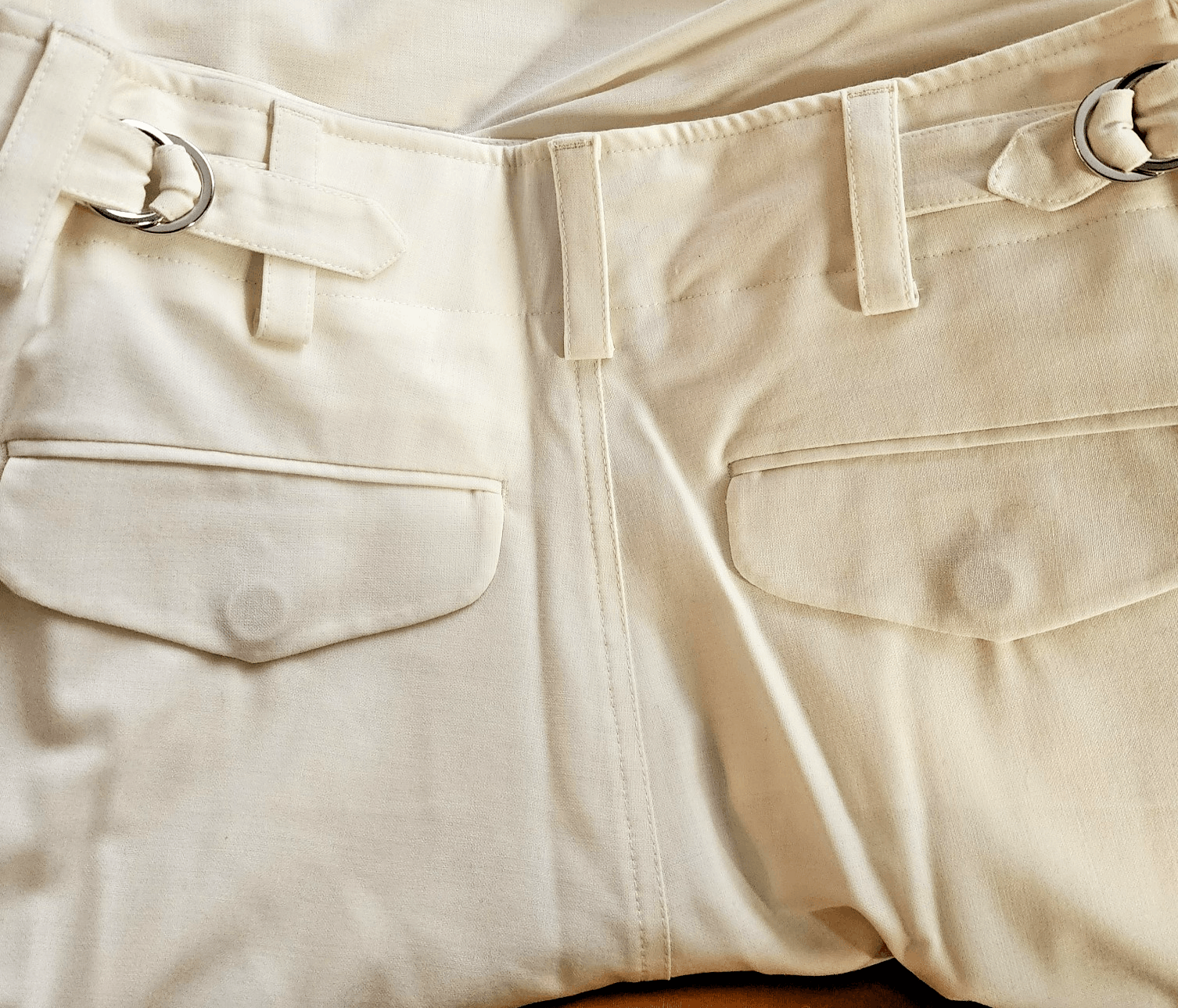 Other Nells Nelson Cream Virgin Wool Pants – Size M/40IT – High-R Size 27" / US 4 / IT 40 - 5 Thumbnail