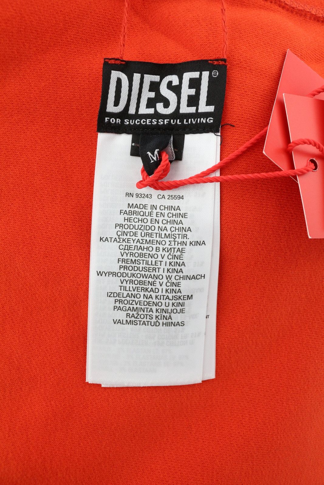 Diesel S-MAST-REV M Orange Front Logo Sweatshirt 41010 Size US M / EU 48-50 / 2 - 7 Thumbnail