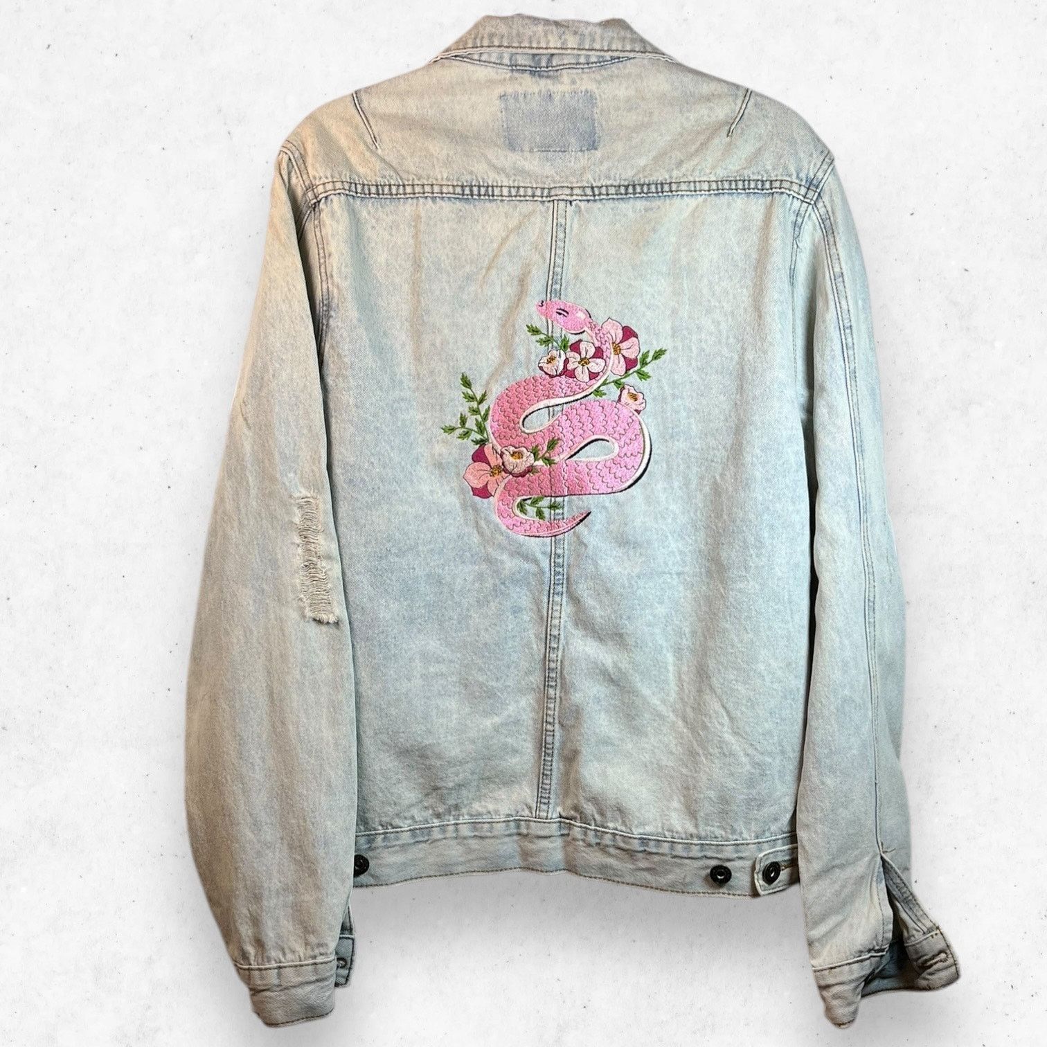 Brooklyn Cloth Trademark Brooklyn Cloth 1896 Denim Jacket Pink Snake Size M / US 6-8 / IT 42-44 - 2 Thumbnail