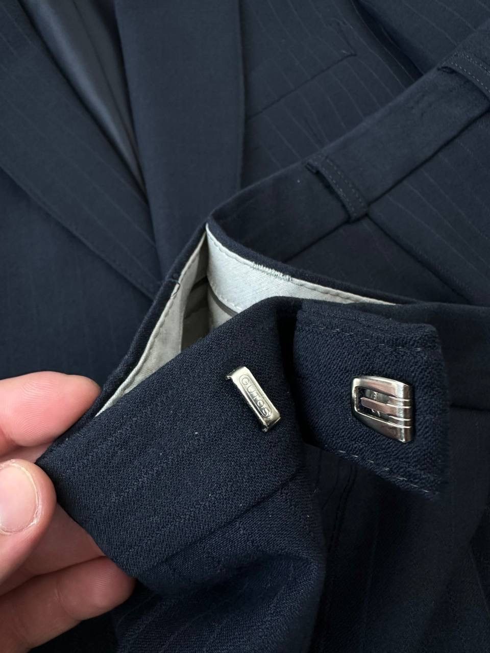 Japanese Brand × Vintage Vintage Japanese Striped Blue Blazer Pants Suit Colletti Size M / US 6-8 / IT 42-44 - 7 Thumbnail