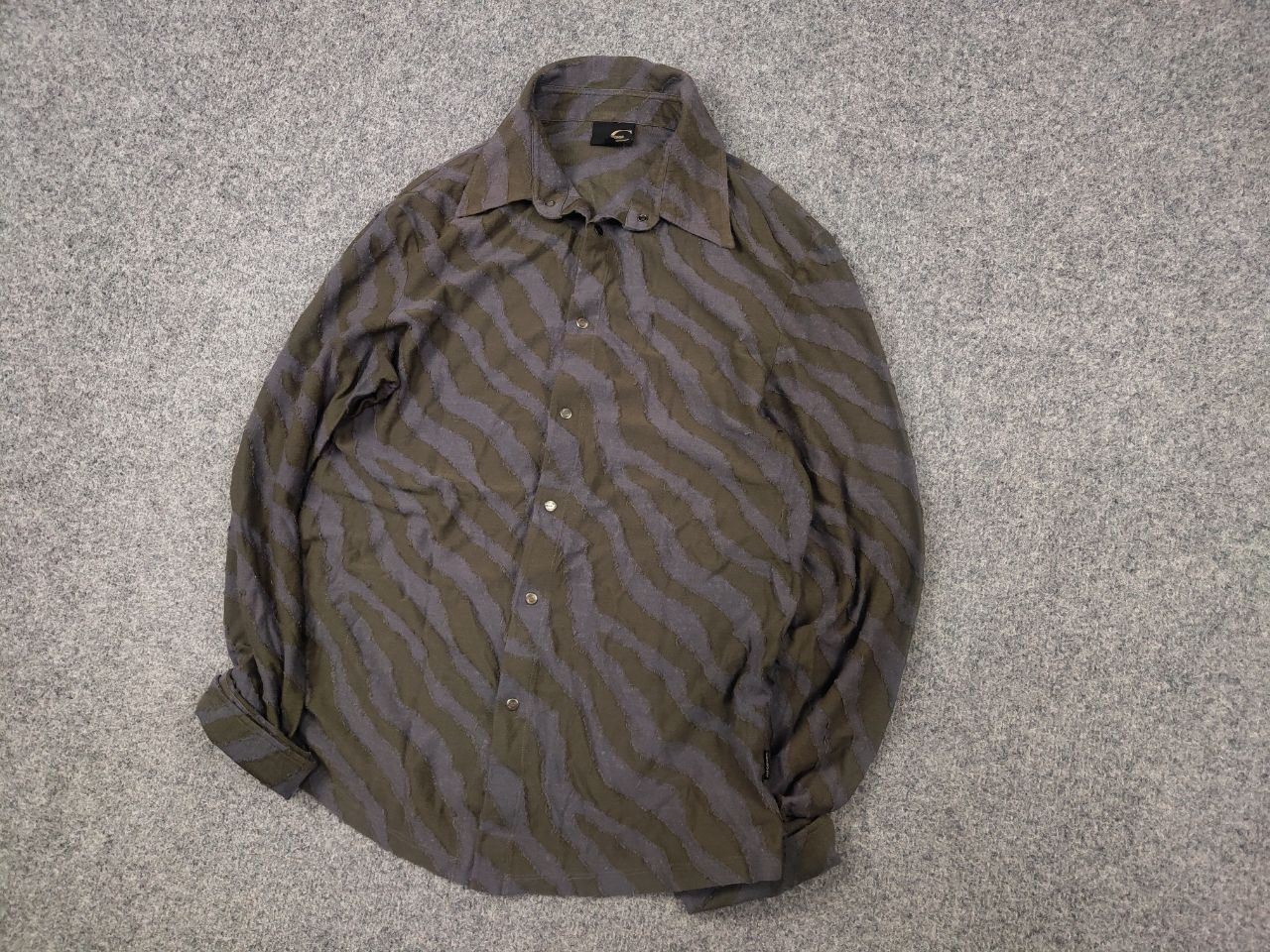 Roberto Cavalli Vintage Just Cavalli Design Textured zebra Long sleeve Shirt Size US M / EU 48-50 / 2 - 4 Thumbnail