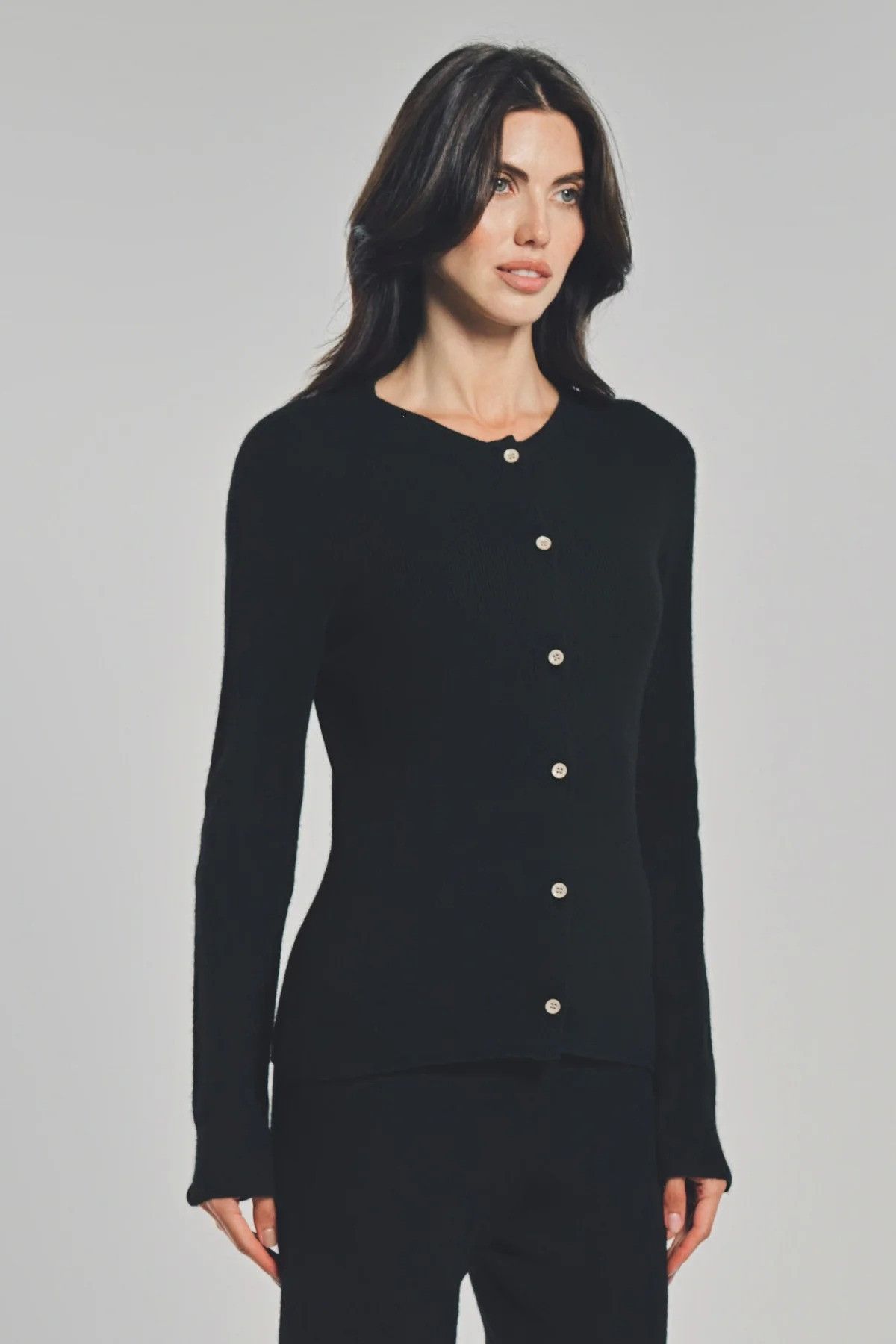 The Elder Statesman $1250 The Elder Statesman Black Delicash Cardigan Size L / US 10 / IT 46 - 7 Thumbnail