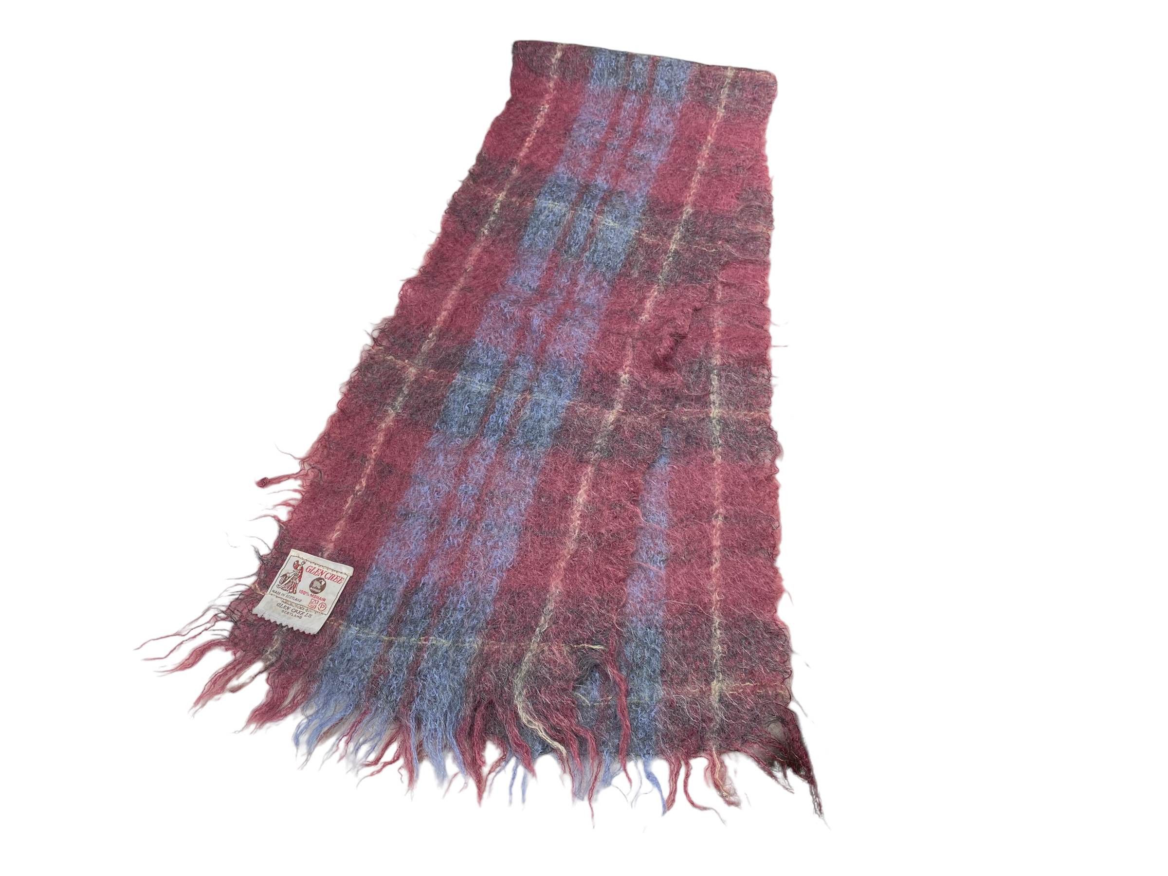 Vintage Glen Cree Vintage Stripe Mohair Scarf Made in Scotland Size ONE SIZE - 2 Thumbnail