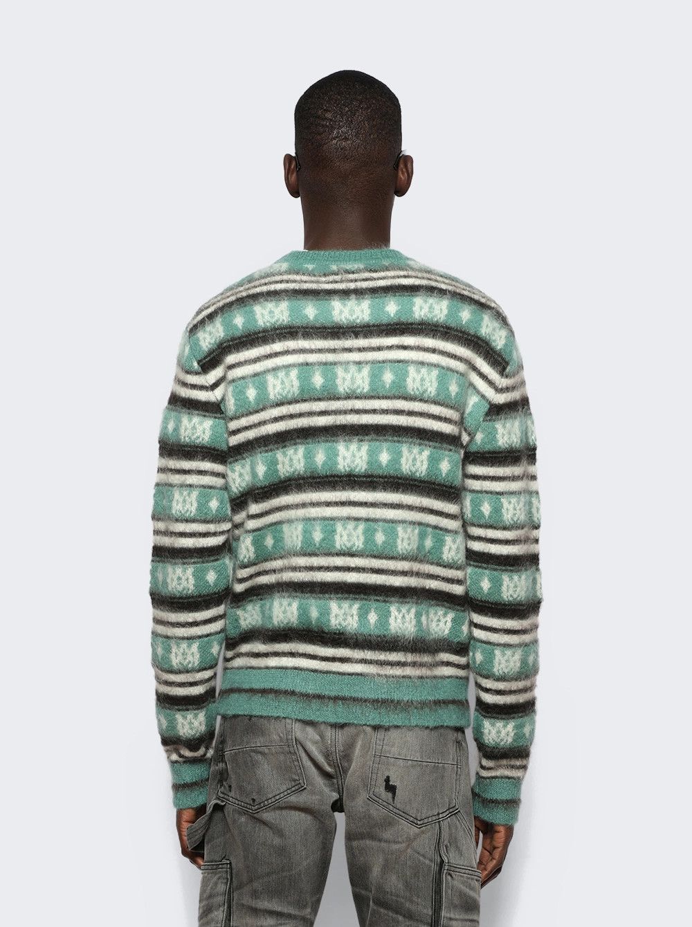 Amiri o1gr1nt0426 Skater Stripe Crewneck Sweater in Green Size US S / EU 44-46 / 1 - 5 Thumbnail