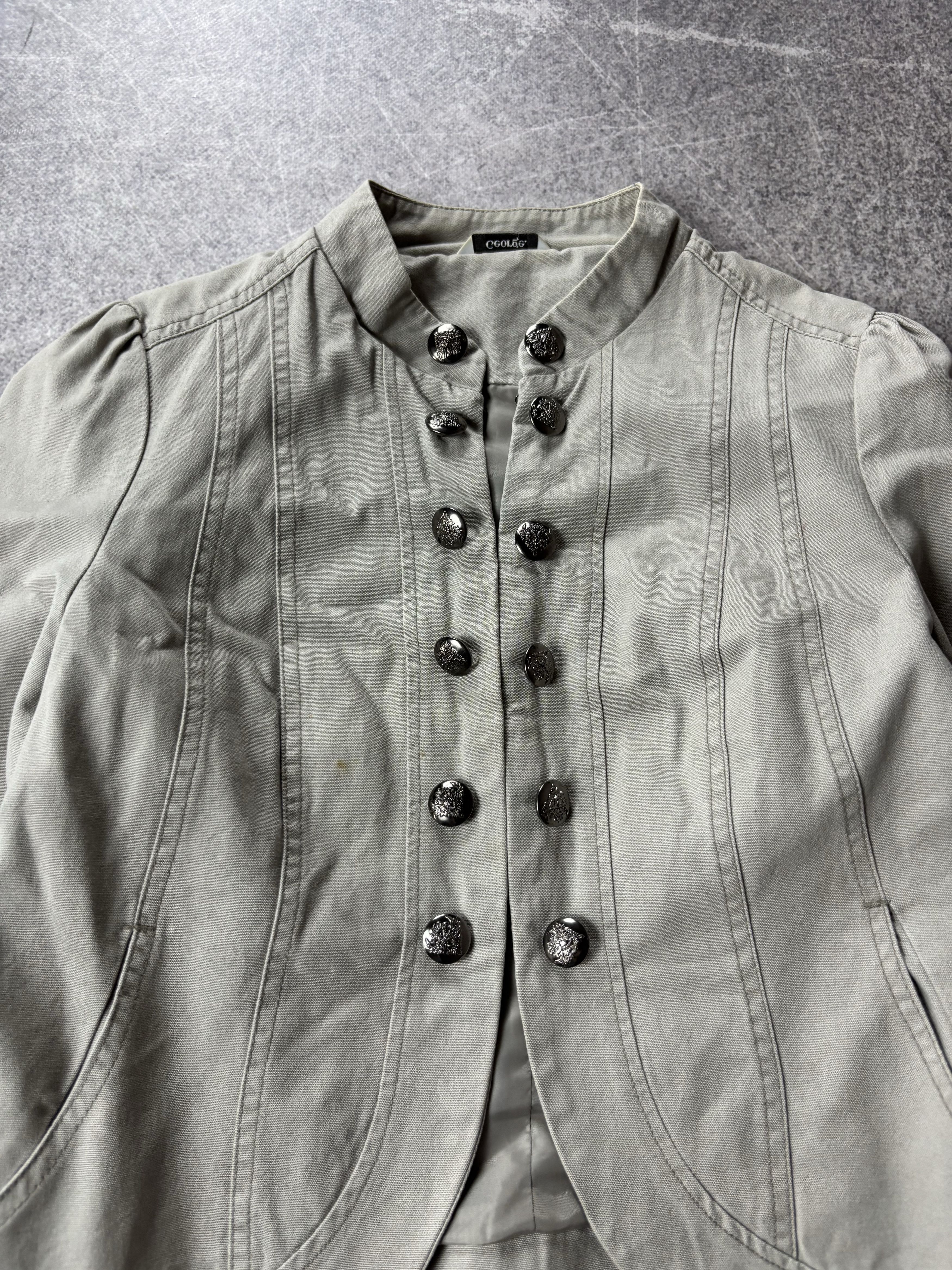 Yohji Yamamoto 00s Washed Napoleon Military Cotton Jacket PPFM Mad Punk Size US S / EU 44-46 / 1 - 6 Thumbnail