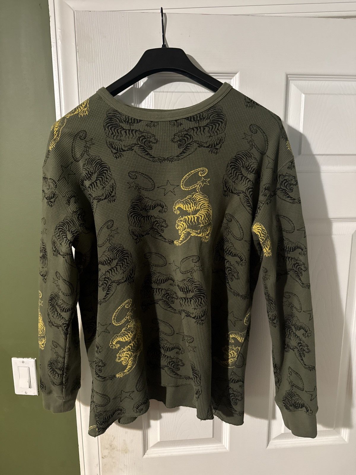 Corteiz Corteiz Tiger Print Waffle Long Sleeve | Grailed
