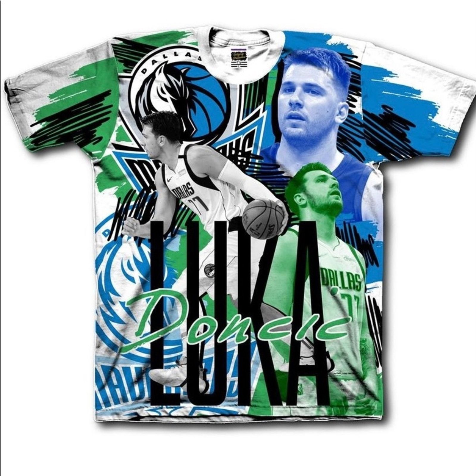 NBA ALL OVER PRINT LUKA DONCIC AOP HEAVY SOFT CUT & SEW RARE Size US XL / EU 56 / 4 - 9 Thumbnail