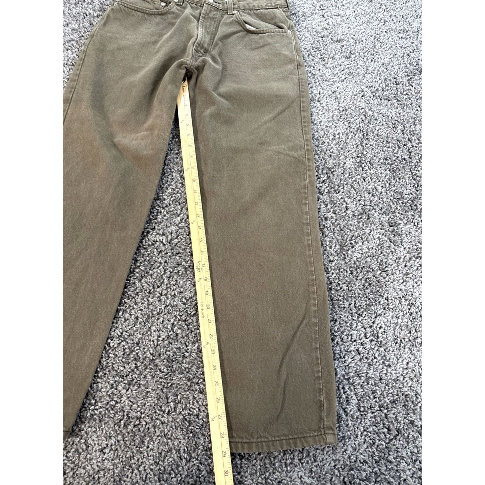 Levi's VINTAGE Levi's 550 Jeans Men 32x30 Dark Green Relaxed Straight 5-Pocket Denim Cotton USA 90s Retro Grunge Size US 32 / EU 48 - 2 Thumbnail