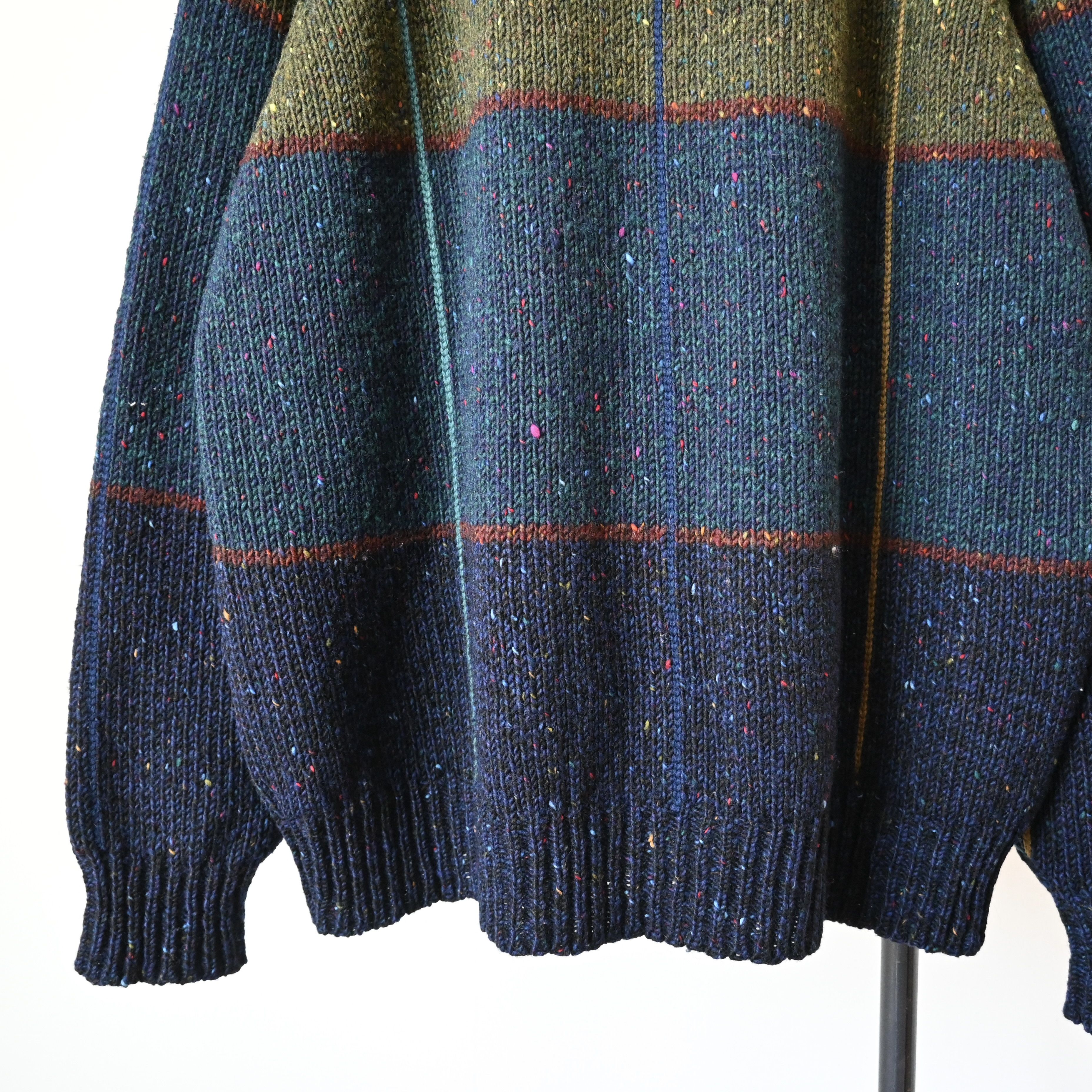Lands' End Vintage 1990s LAND'S END panel knit sweater, made in Ireland Size US M / EU 48-50 / 2 - 4 Thumbnail