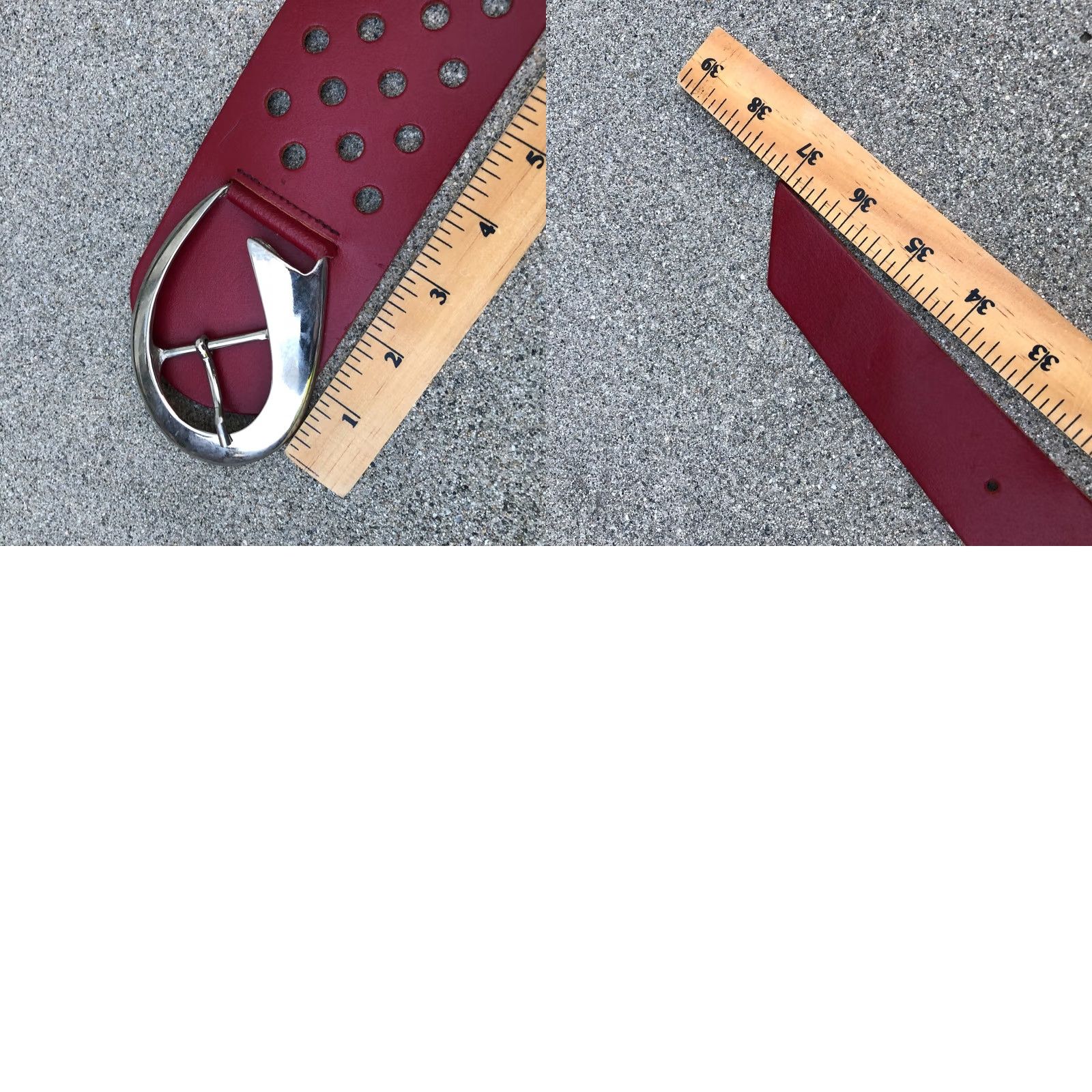 Vintage CROUTE DE CUIR Belt Buckle Leather Belt 75/30 Paris France Parlux Length: 37" Red Women 75/30 Leather Buckle France Parlus Parisited Size ONE SIZE - 8 Thumbnail