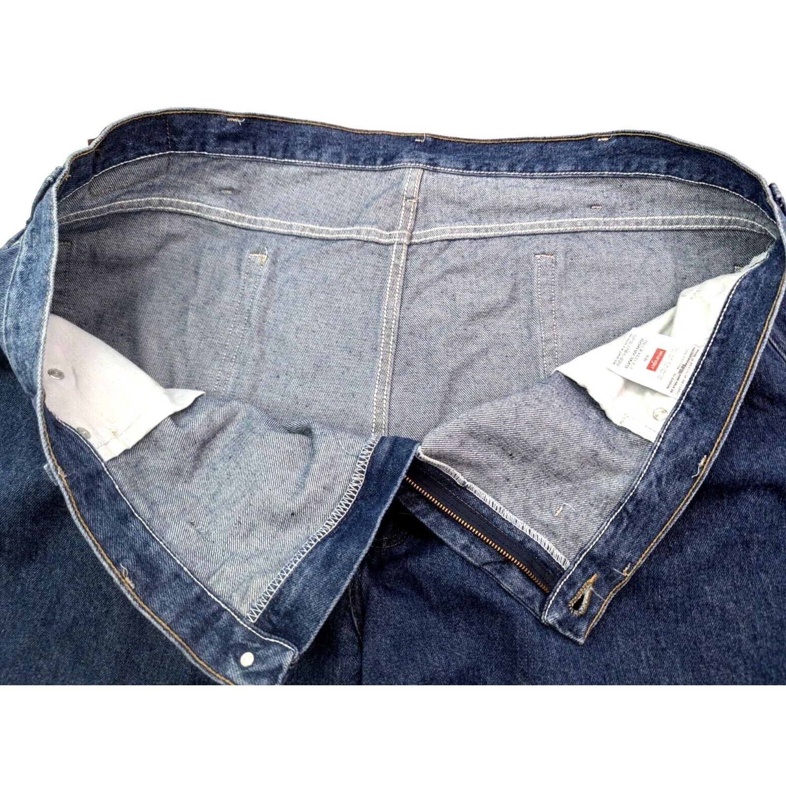 Wrangler Wrangler Jeans Men Relaxed Den9im Blue 49" Waist 5-Pocket Zip Front Relaxed Fit VTG Denim Blue Jeans TruE 49 x 9 In Size US 32 / EU 48 - 6 Thumbnail